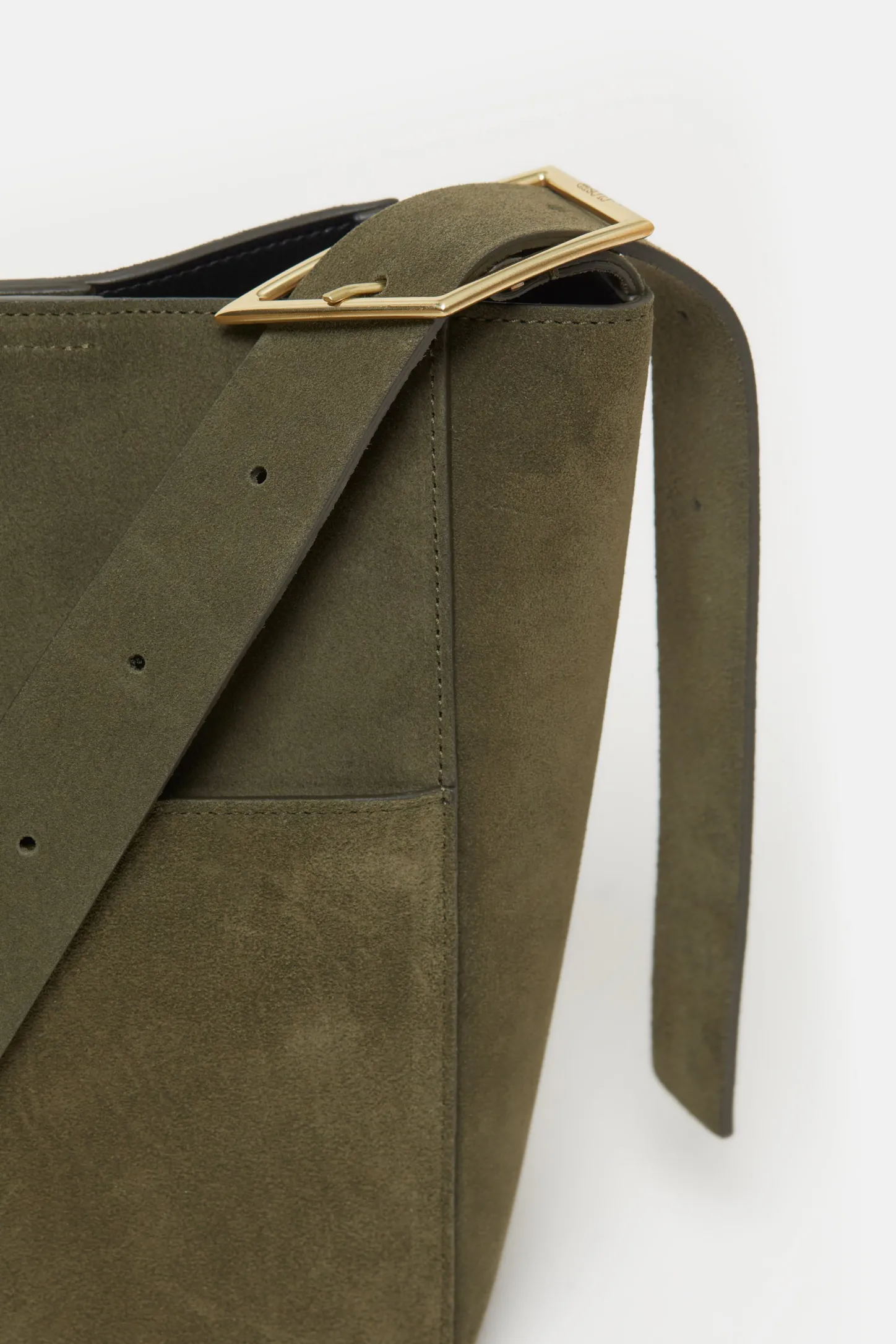CLOSED Tassen>Middelgrote Leren Tas Groen Onkruid