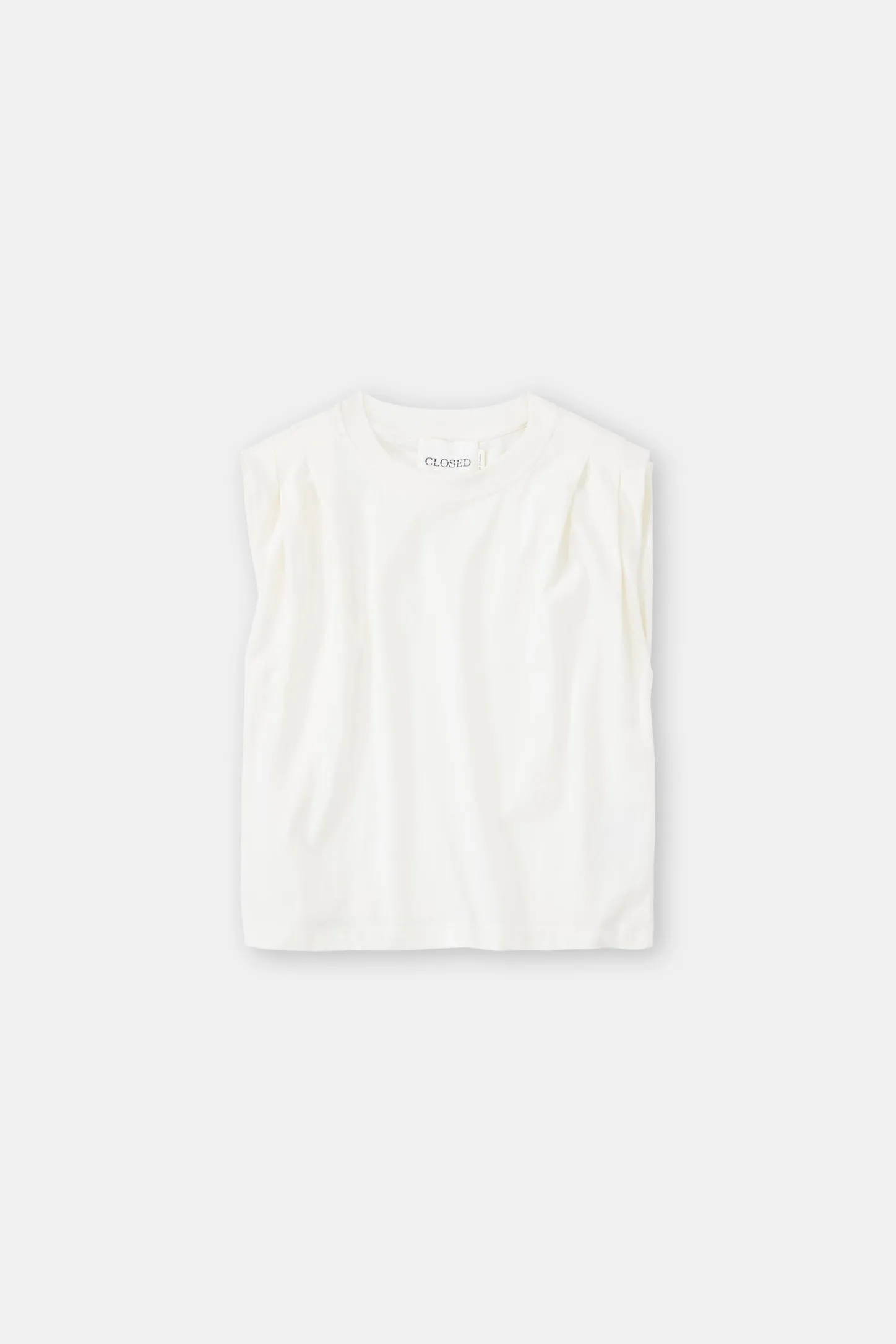 CLOSED T-Shirts>Mouwloze Top Ivoor