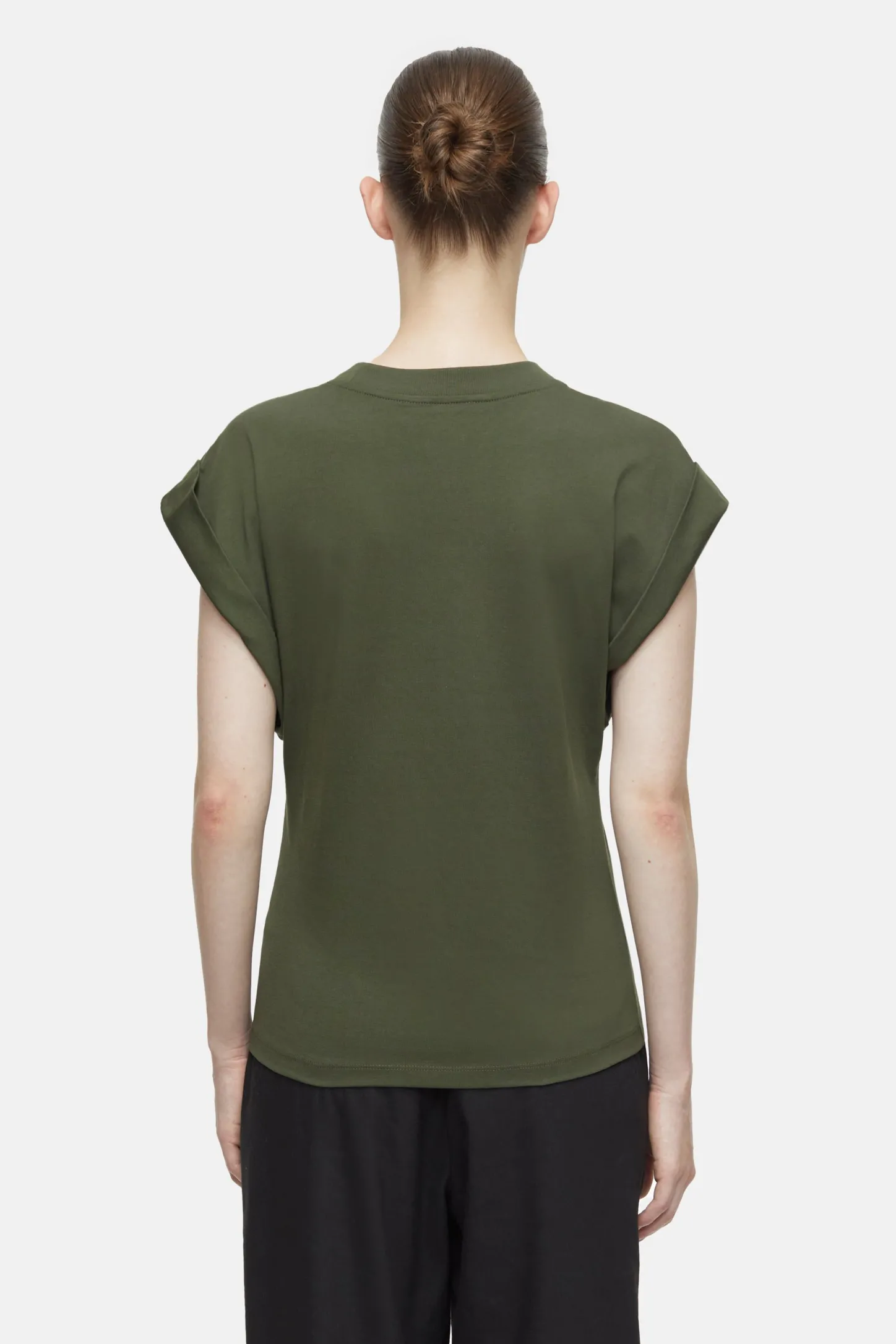 CLOSED T-Shirts>Mouwloze Top Groen Onkruid