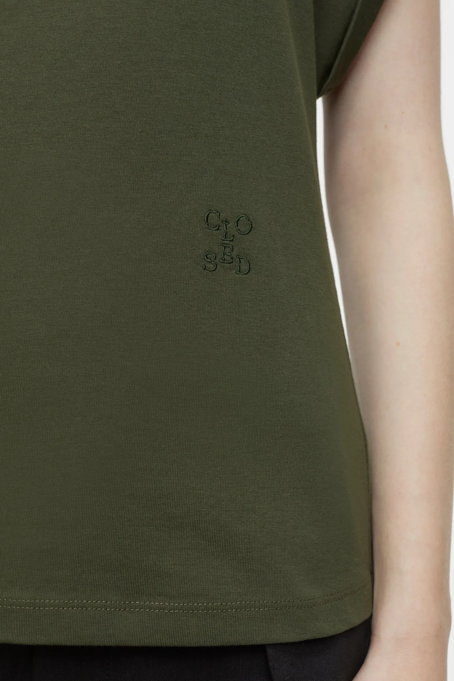 CLOSED T-Shirts>Mouwloze Top Groen Onkruid