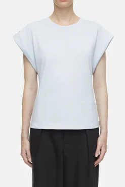 CLOSED T-Shirts>Mouwloze Top Zacht Blauw
