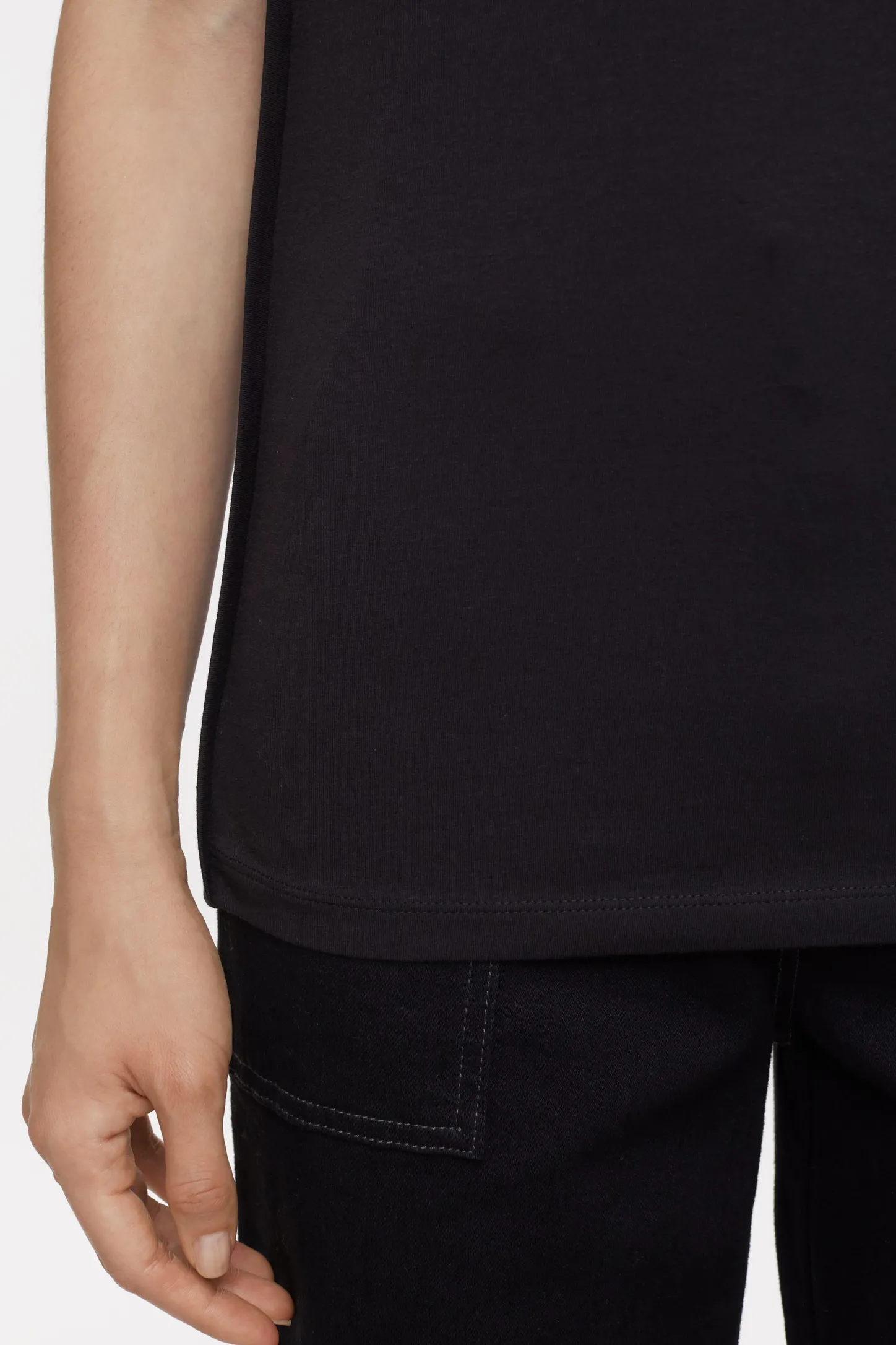 CLOSED T-Shirts>Mouwloze Top Zwart