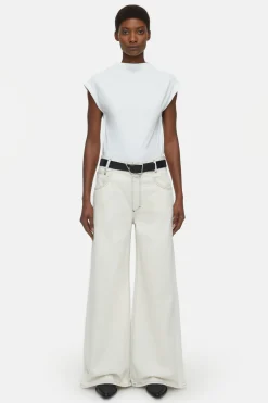 CLOSED T-Shirts>Mouwloze Top Ivoor