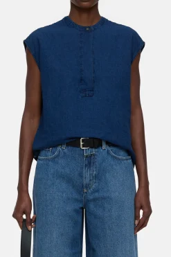 CLOSED Overhemden En Blouses>Mouwloze Top Donkerblauw