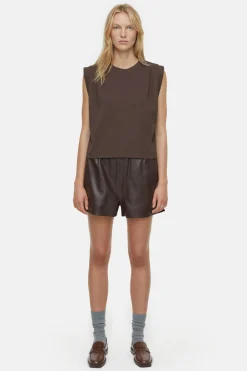 CLOSED T-Shirts>Mouwloze Top Koude Chocolademelk