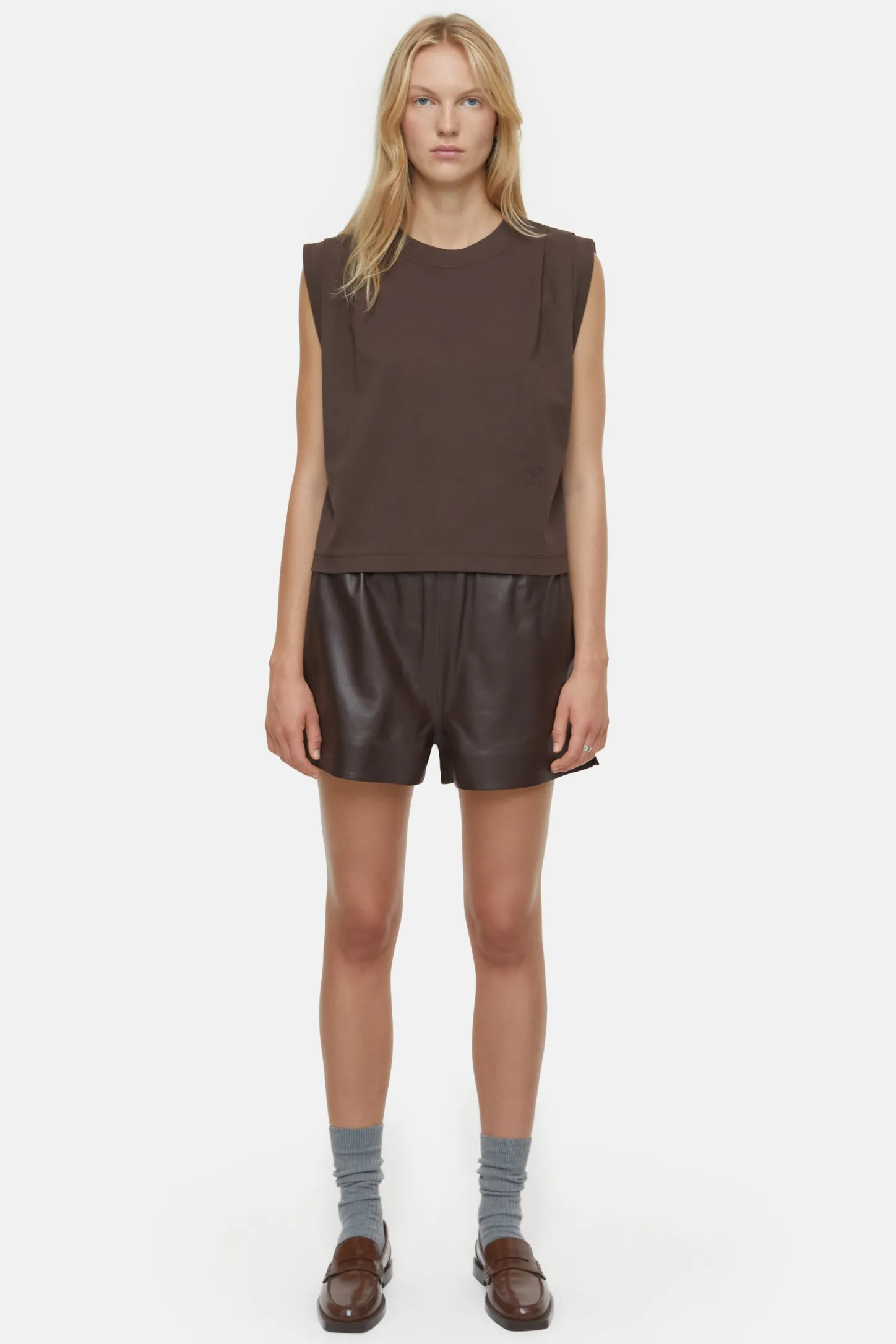 CLOSED T-Shirts>Mouwloze Top Koude Chocolademelk
