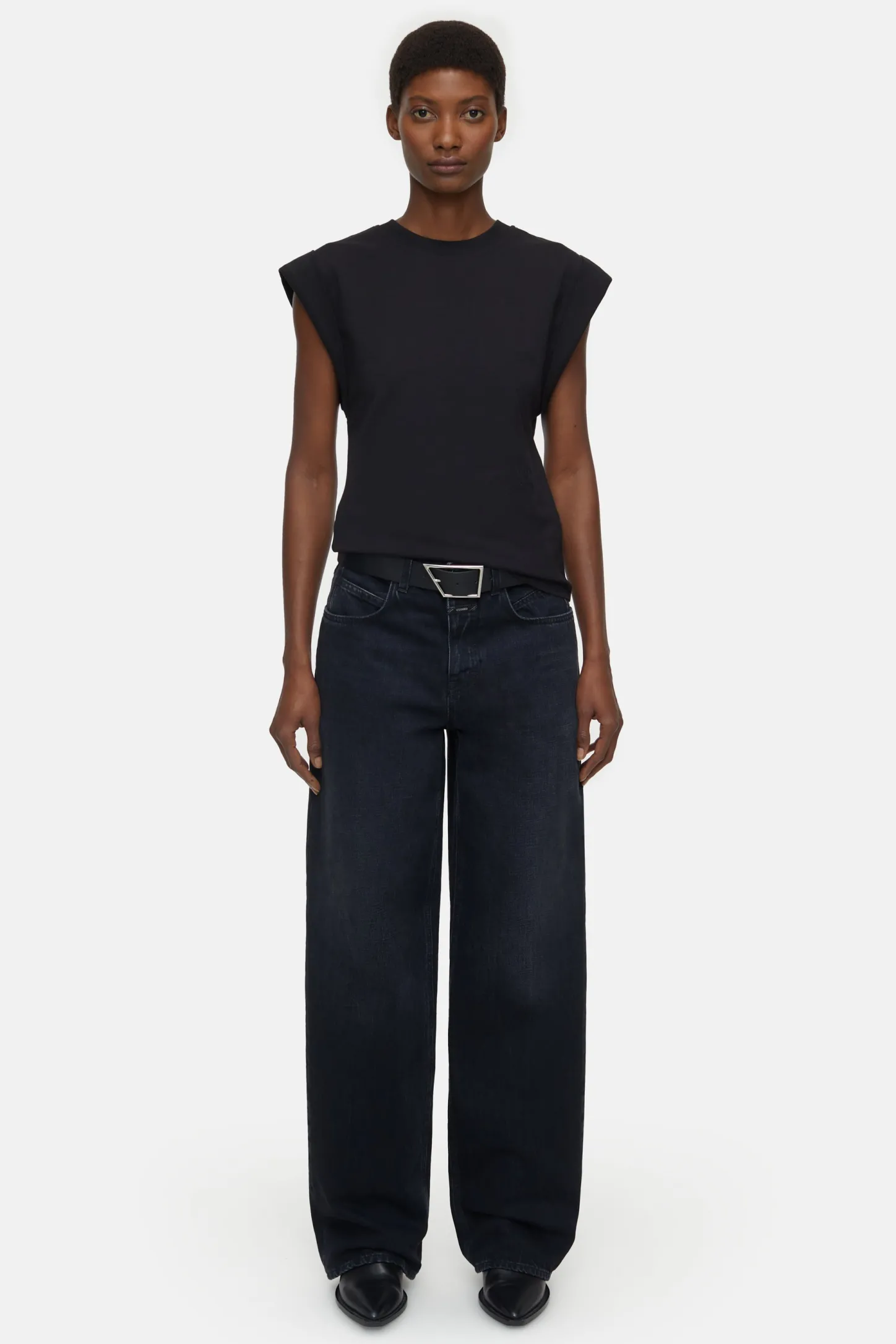 CLOSED T-Shirts>Mouwloze Top Zwart