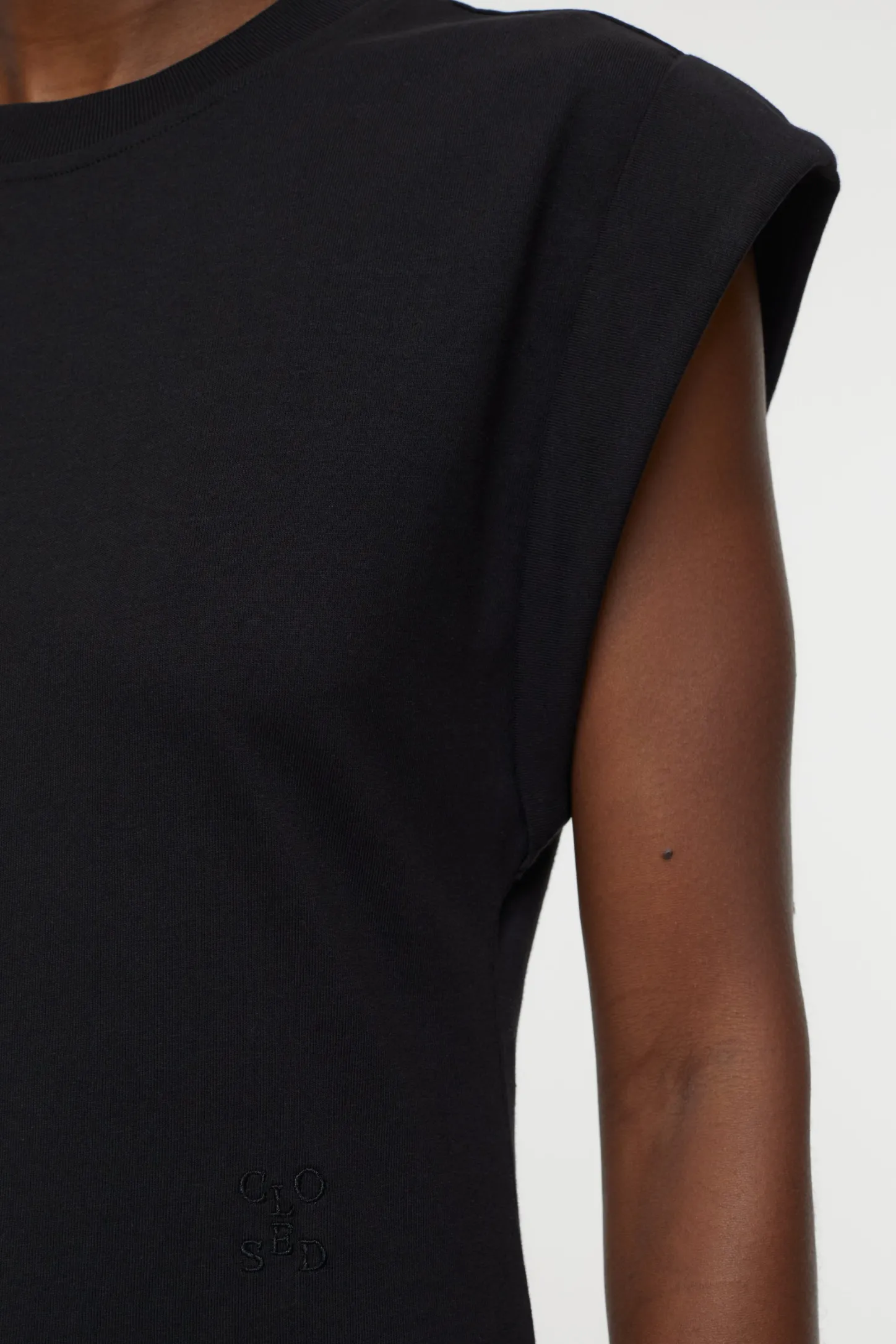 CLOSED T-Shirts>Mouwloze Top Zwart