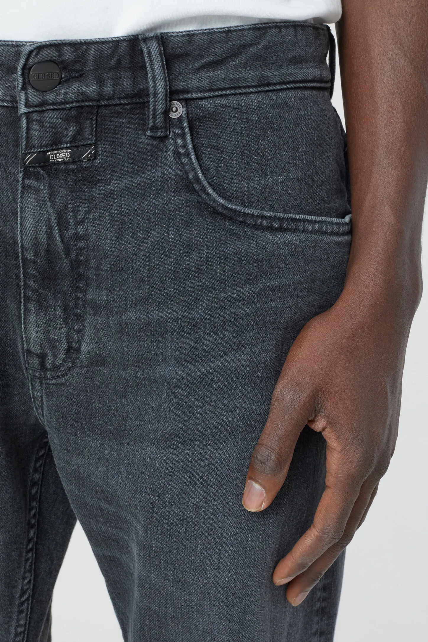 CLOSED Normaal>Normale Jeans - Stijlnaam Cooper Tapered Donker Grijs