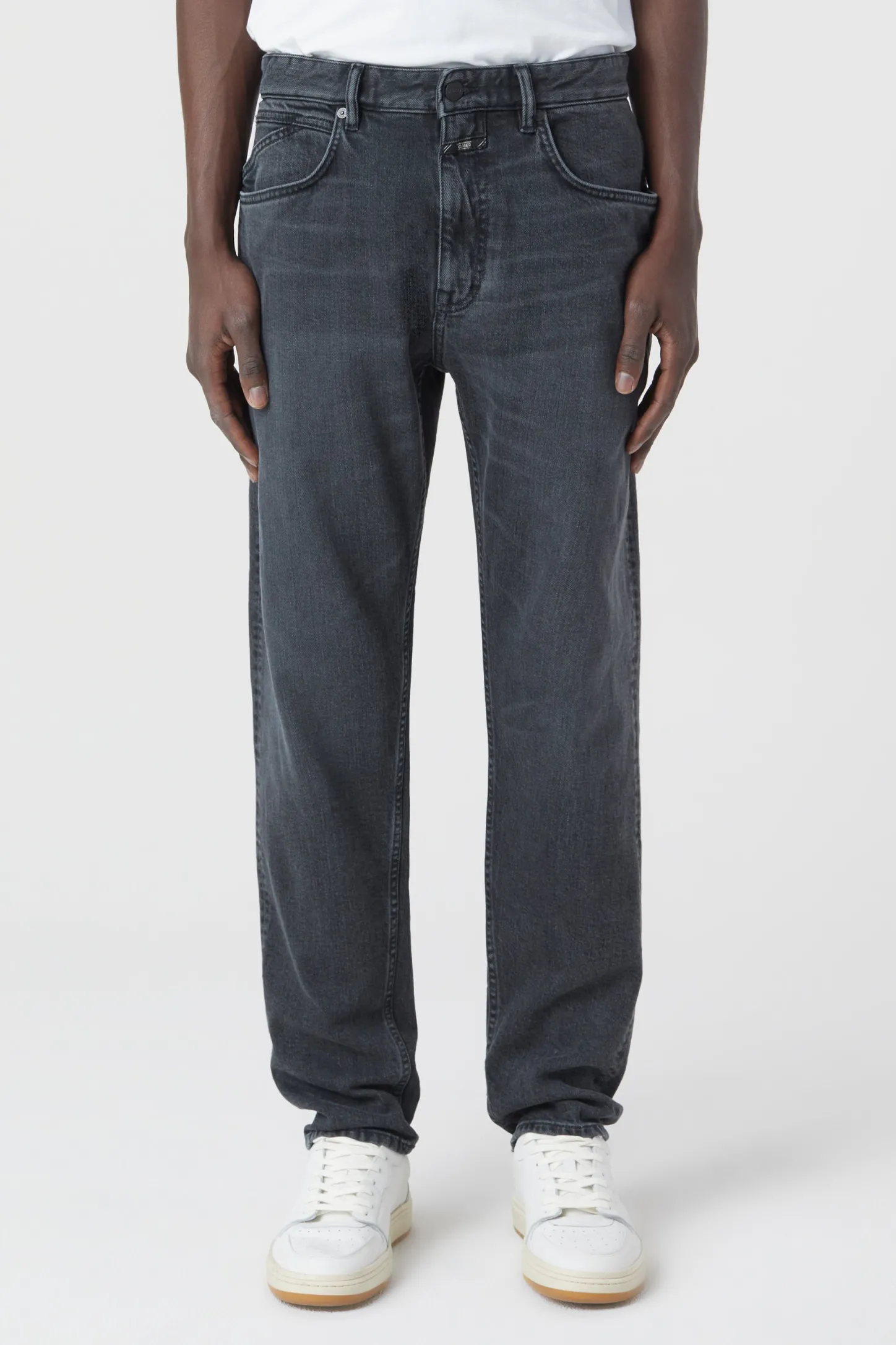 CLOSED Grijze Spijkerbroek>Normale Jeans - Stijlnaam Cooper Tapered Donker Grijs