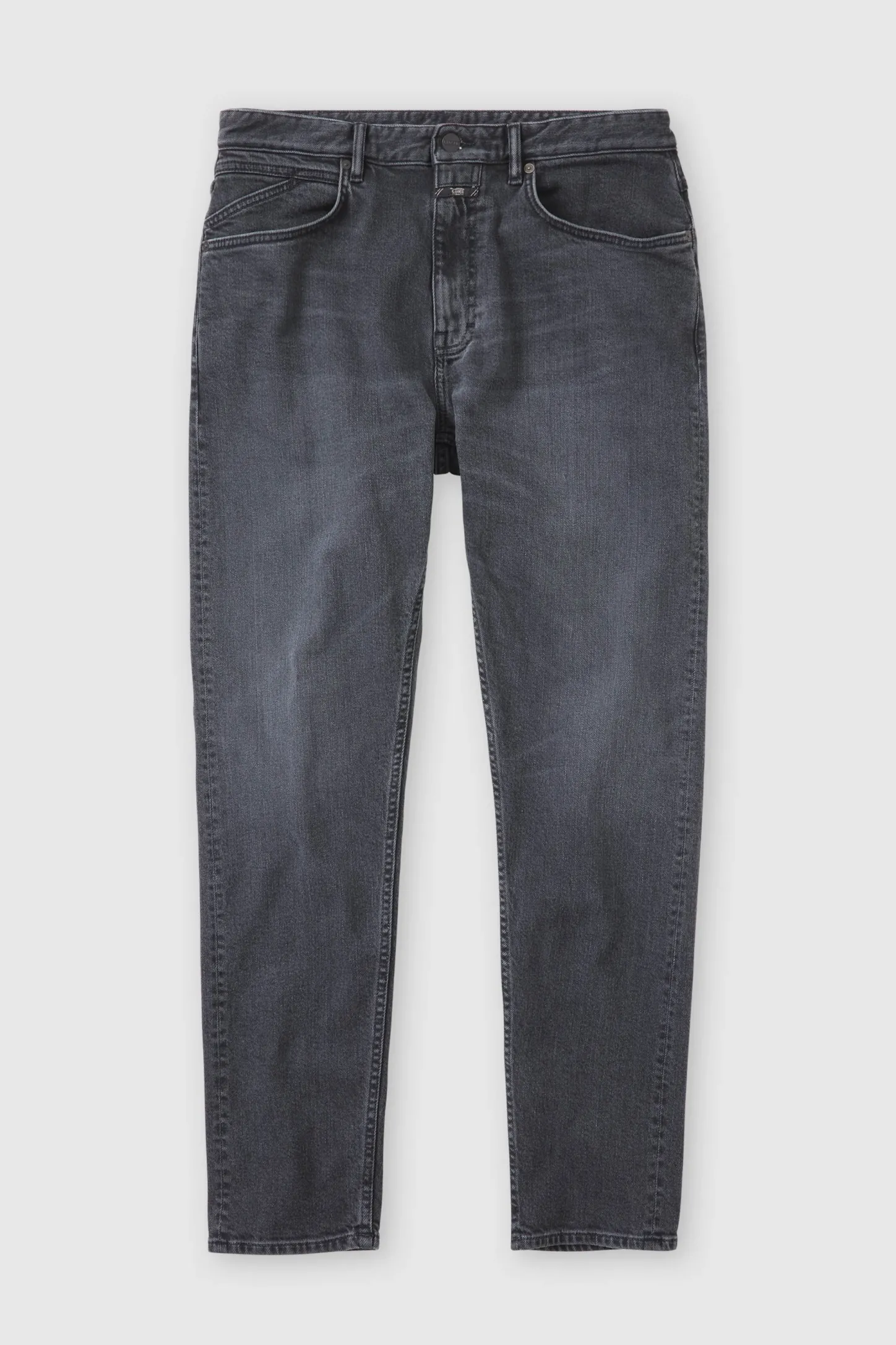 CLOSED Grijze Spijkerbroek>Normale Jeans - Stijlnaam Cooper Tapered Donker Grijs
