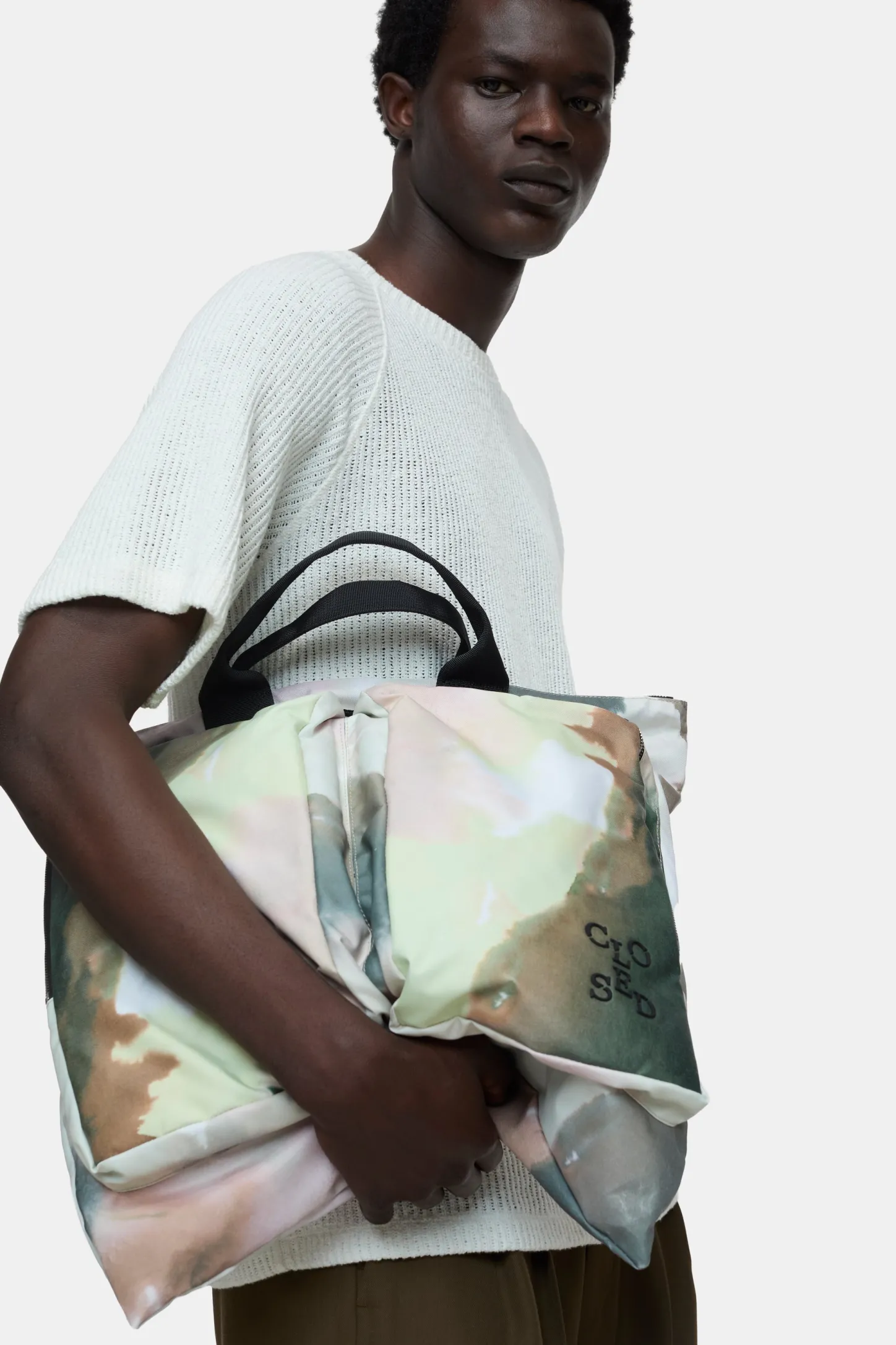 CLOSED Tassen>Nylon Draagtas Met Print Salie Jij