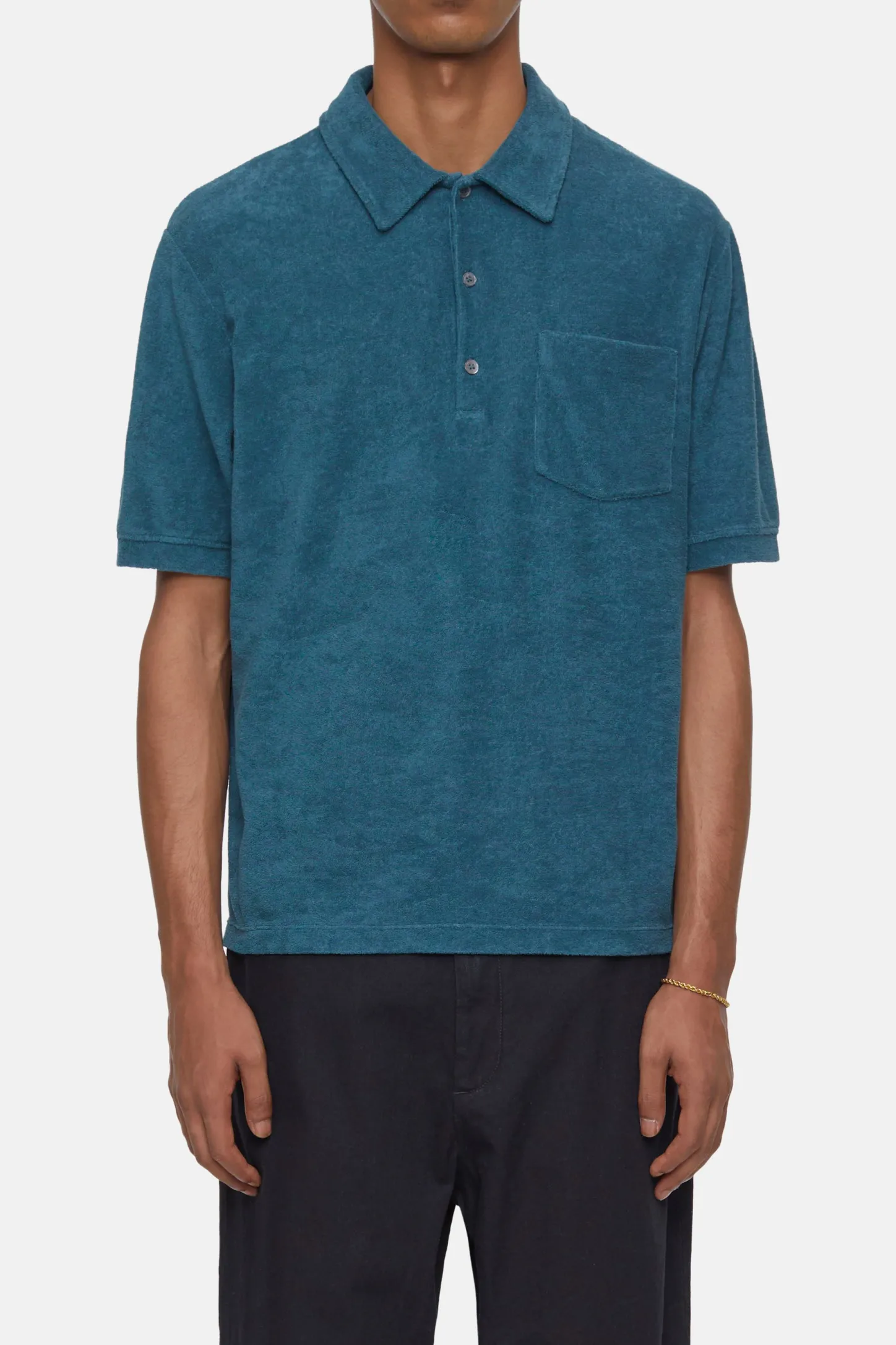 CLOSED T-Shirts>Overhemd Met Polokraag Middernacht Meer