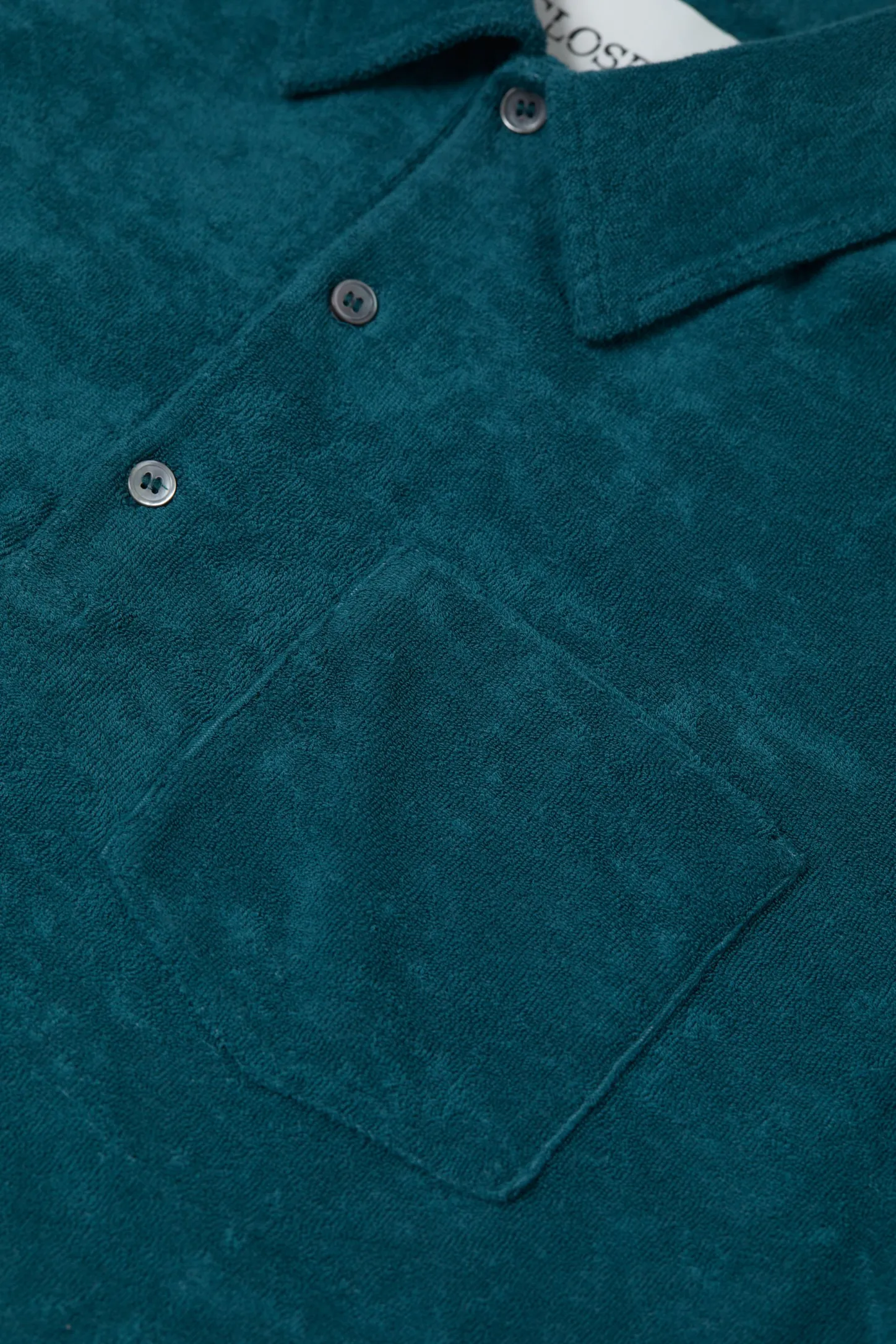 CLOSED T-Shirts>Overhemd Met Polokraag Middernacht Meer