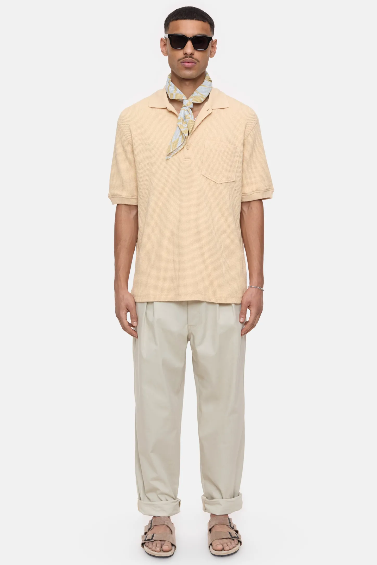 CLOSED T-Shirts>Overhemd Met Polokraag Sahara Zand