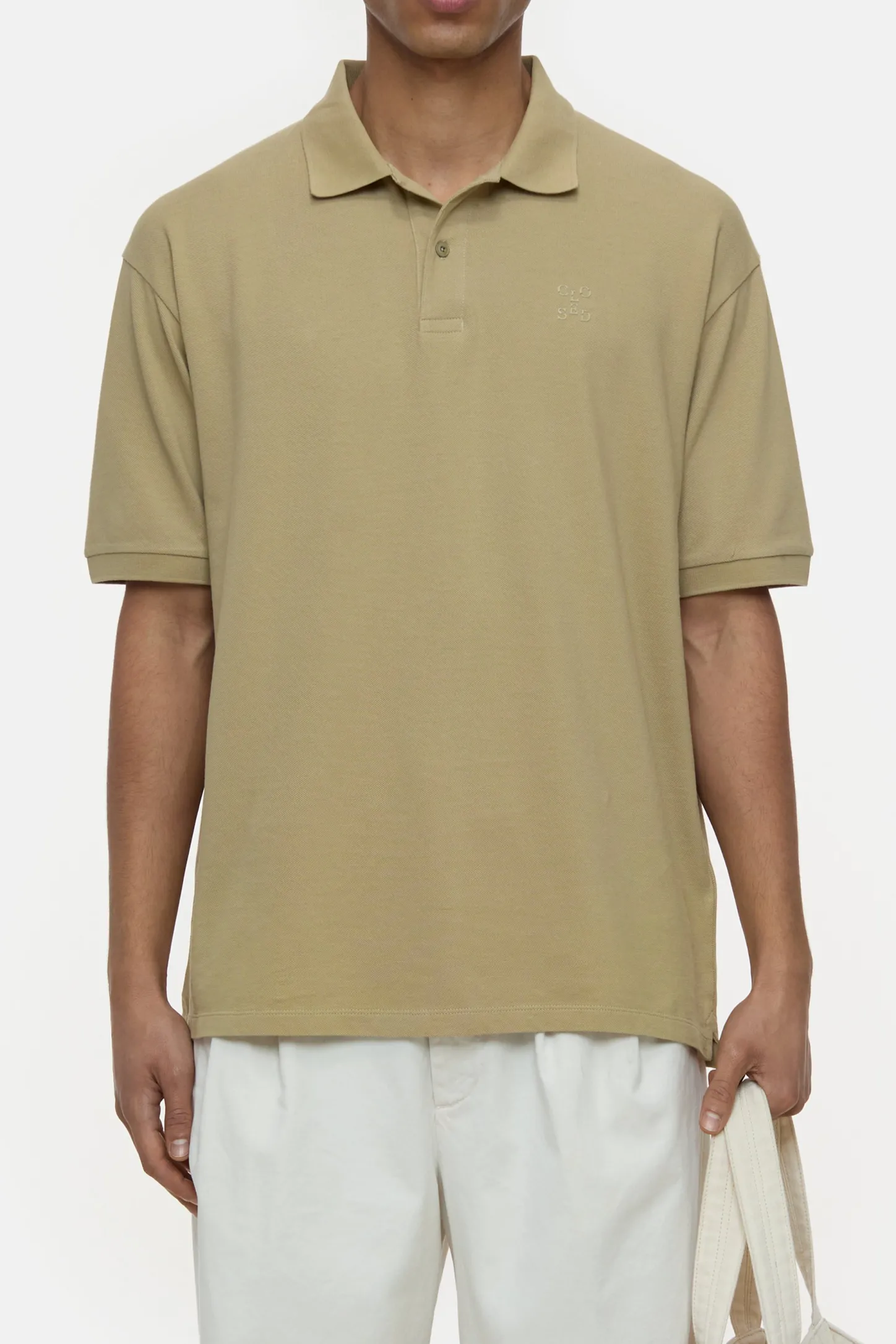 CLOSED T-Shirts>Overhemd Met Polokraag Salie Jij