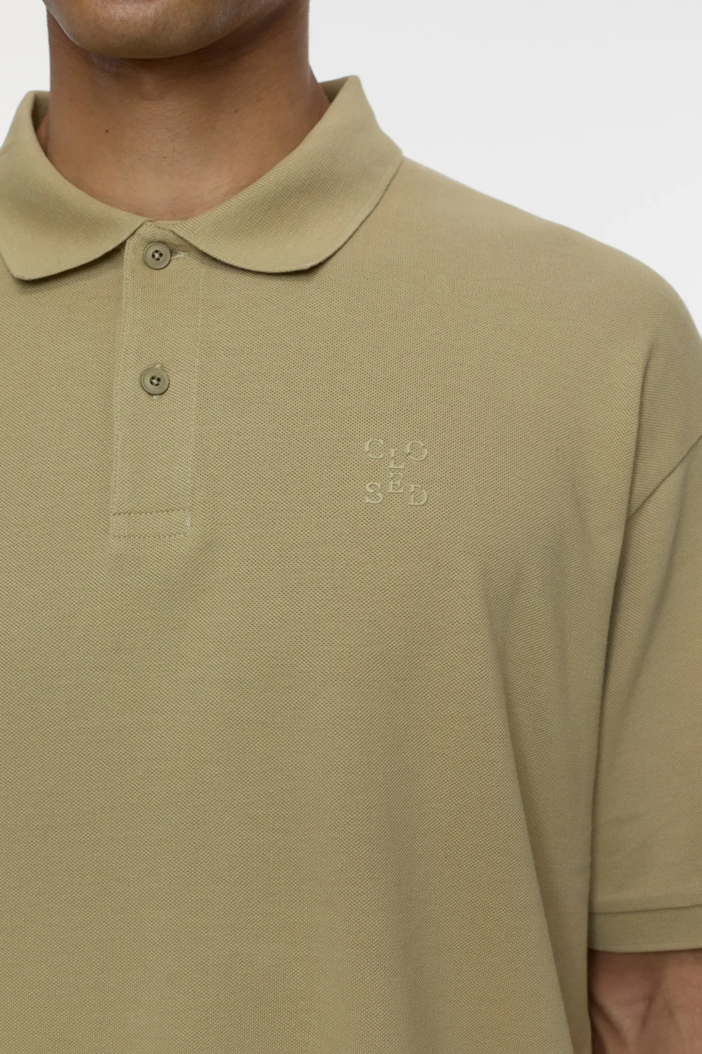 CLOSED T-Shirts>Overhemd Met Polokraag Salie Jij