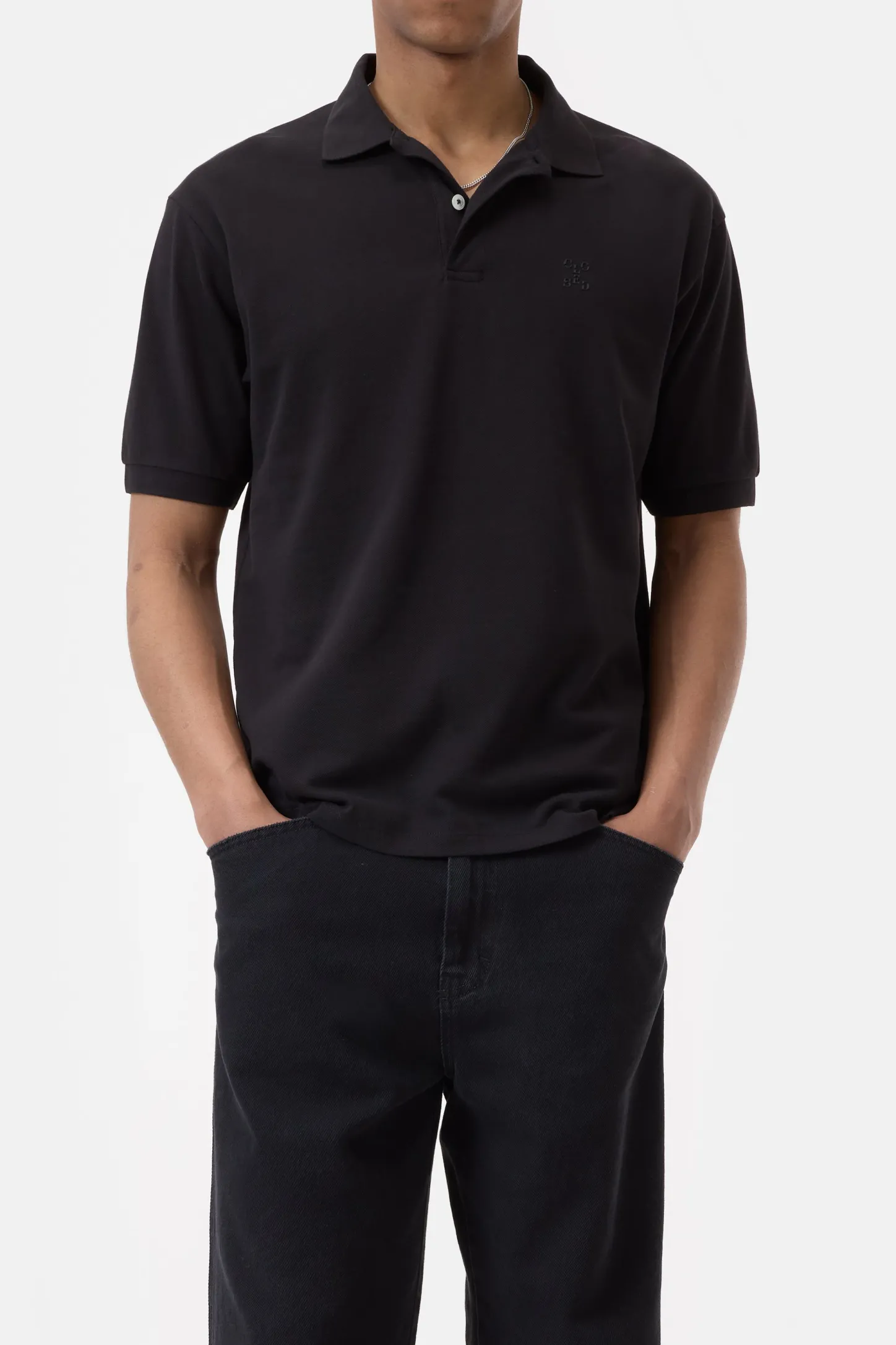 CLOSED T-Shirts>Overhemd Met Polokraag Zwart