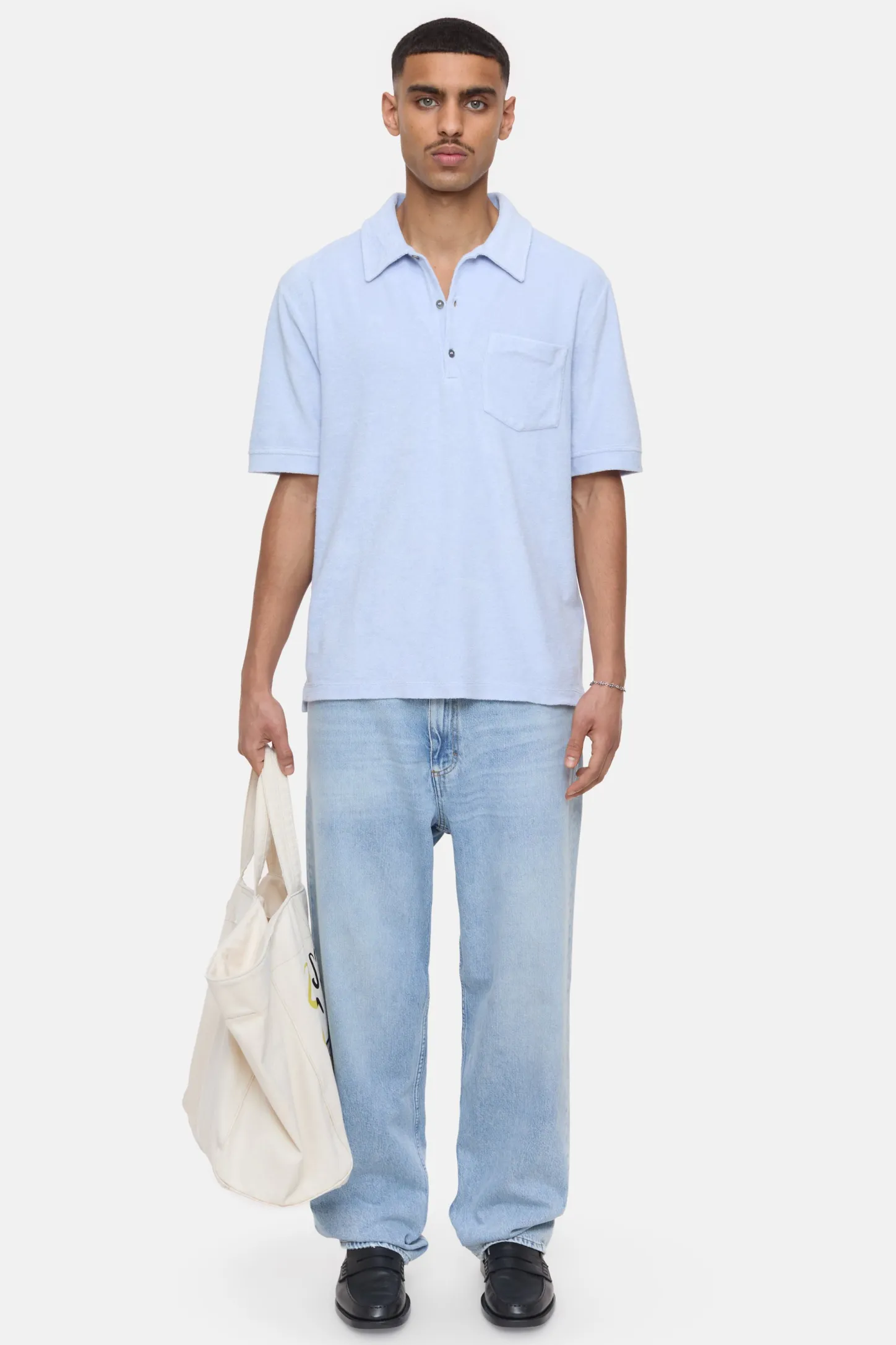 CLOSED T-Shirts>Overhemd Met Polokraag Horizonblauw