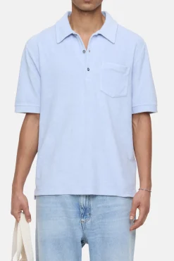 CLOSED T-Shirts>Overhemd Met Polokraag Horizonblauw