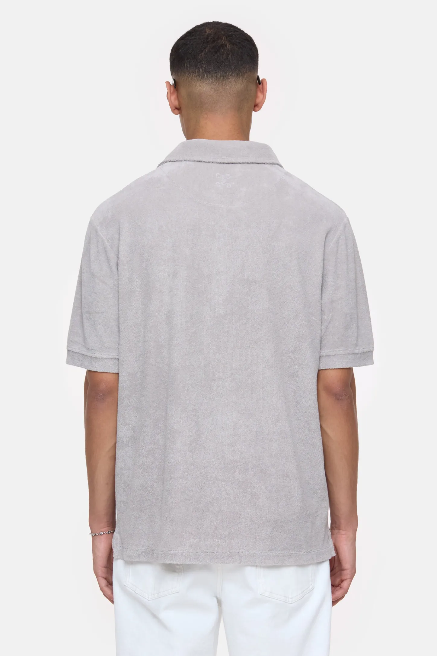 CLOSED T-Shirts>Overhemd Met Polokraag Krijtgrijs
