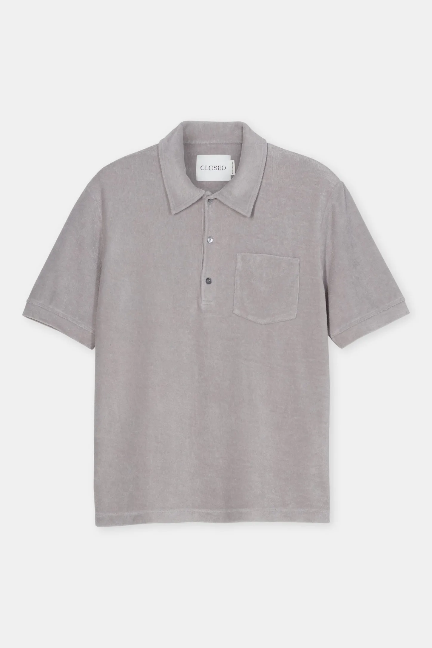 CLOSED T-Shirts>Overhemd Met Polokraag Krijtgrijs