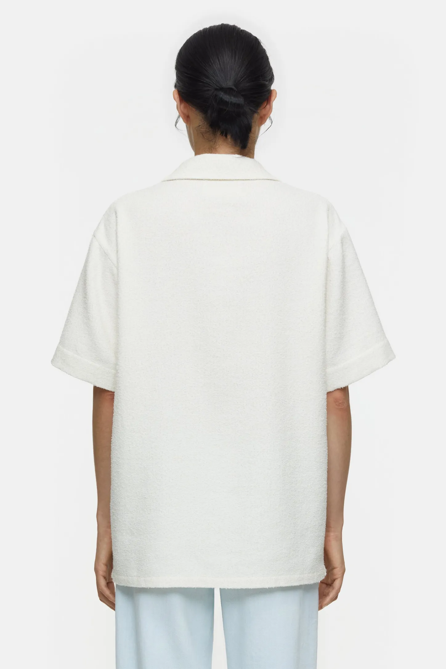 CLOSED Overhemden En Blouses>Overhemdblouse Met Badstoflook Ivoor