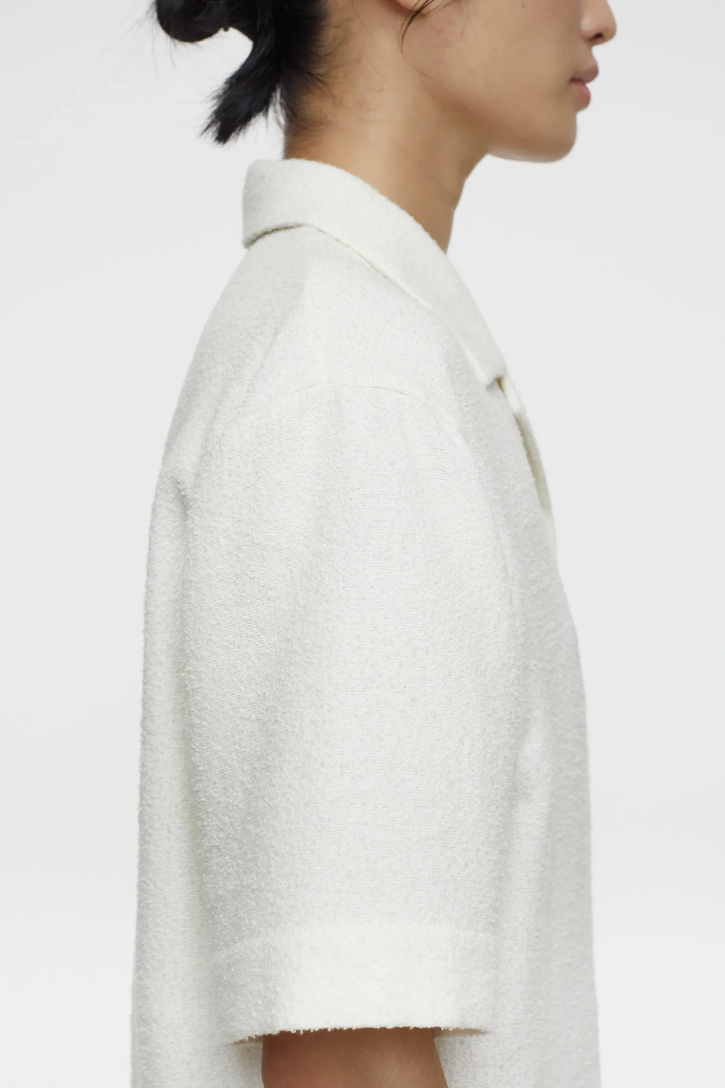 CLOSED Overhemden En Blouses>Overhemdblouse Met Badstoflook Ivoor
