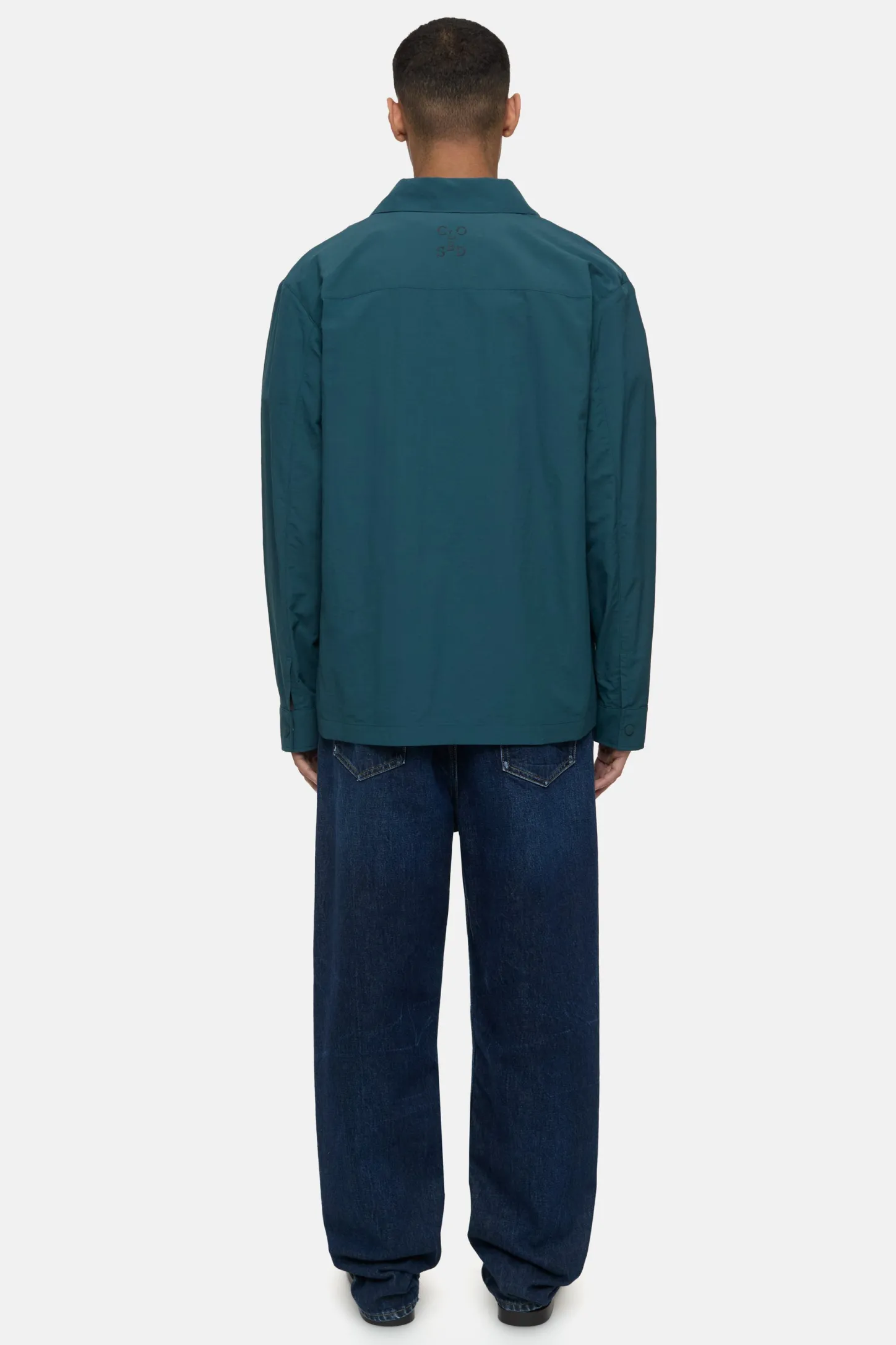 CLOSED Jassen En Jassen>Overshirt Van Nylon Middernacht Meer