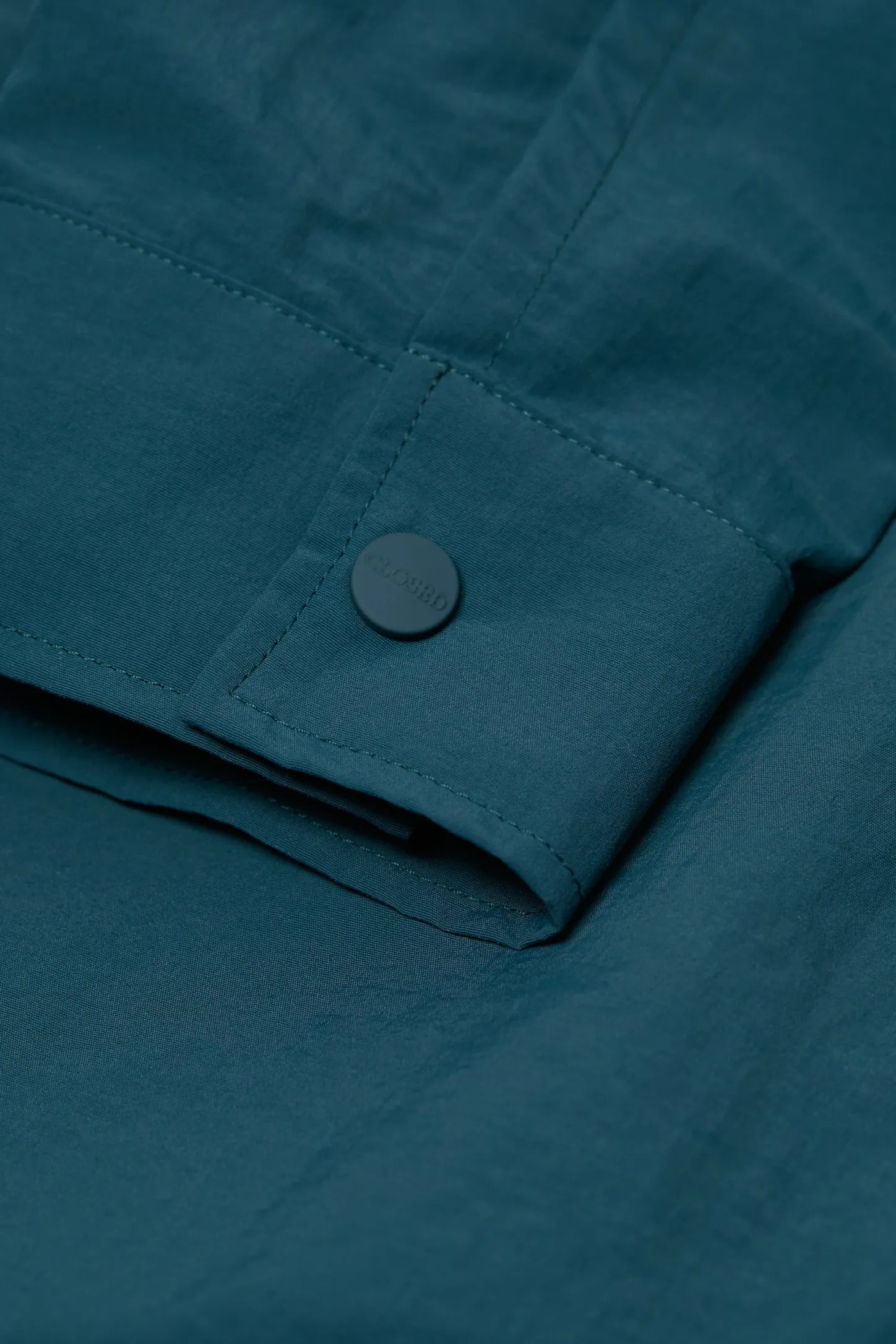 CLOSED Jassen En Jassen>Overshirt Van Nylon Middernacht Meer