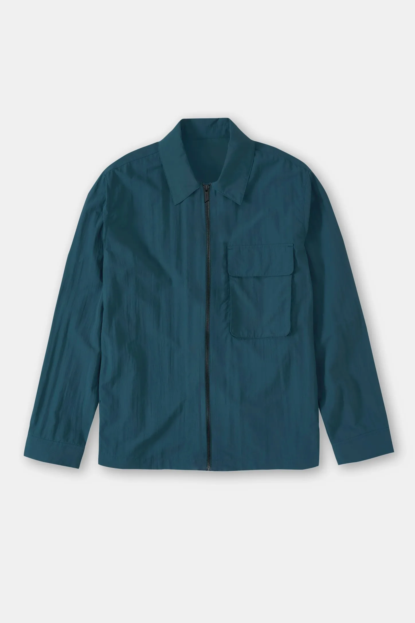 CLOSED Jassen En Jassen>Overshirt Van Nylon Middernacht Meer