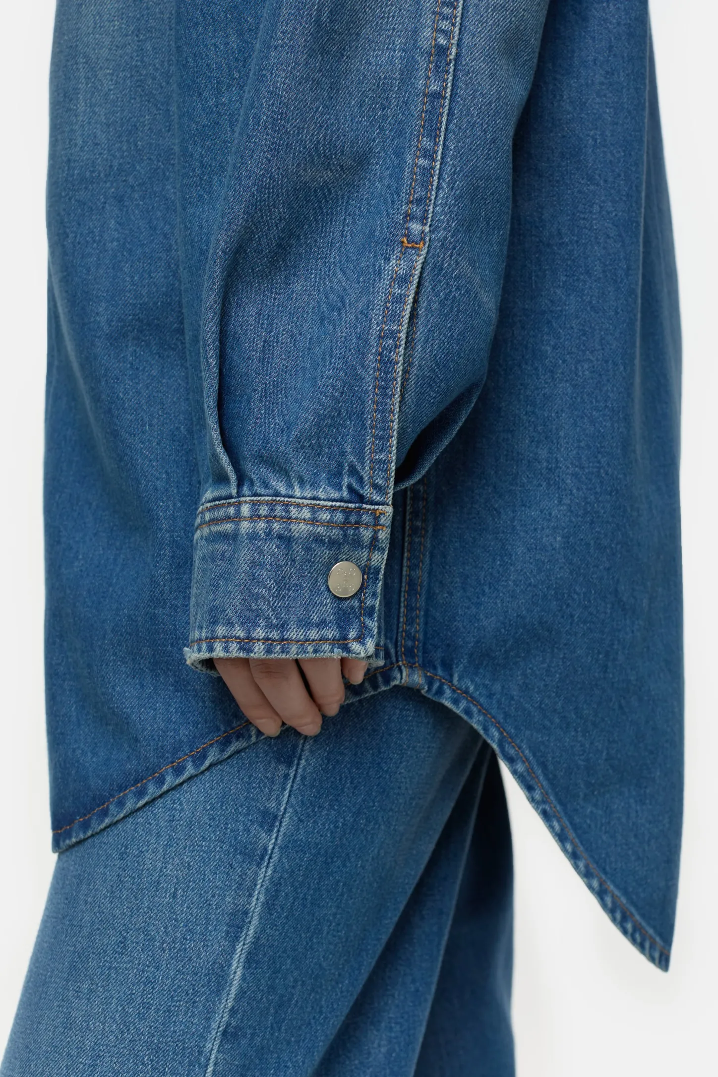 CLOSED Jassen En Jassen>Oversized Denimoverhemd Midden Blauw