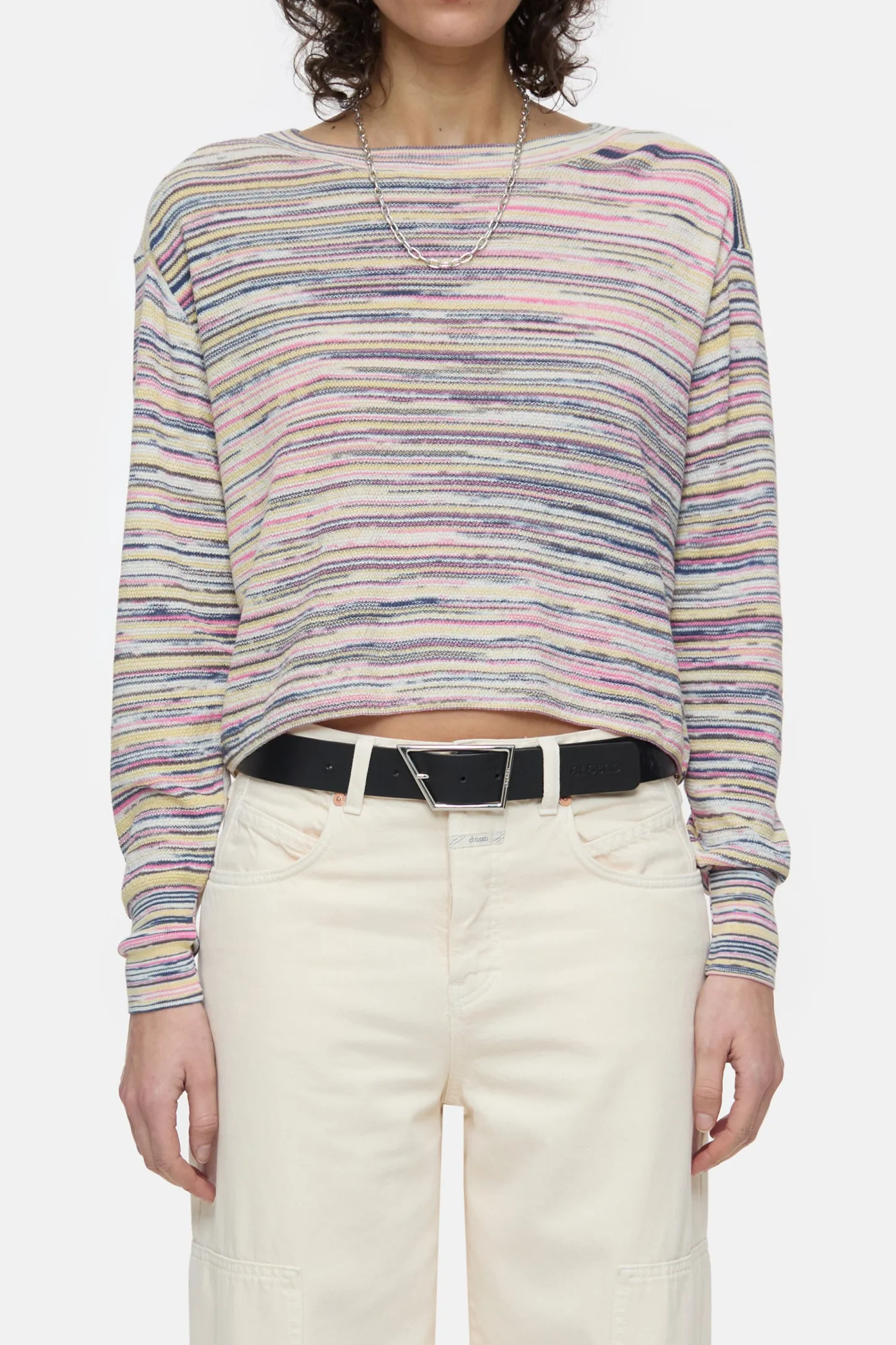 CLOSED Breisels>Pique-Shirt Met Lange Mouwen Veelkleurig