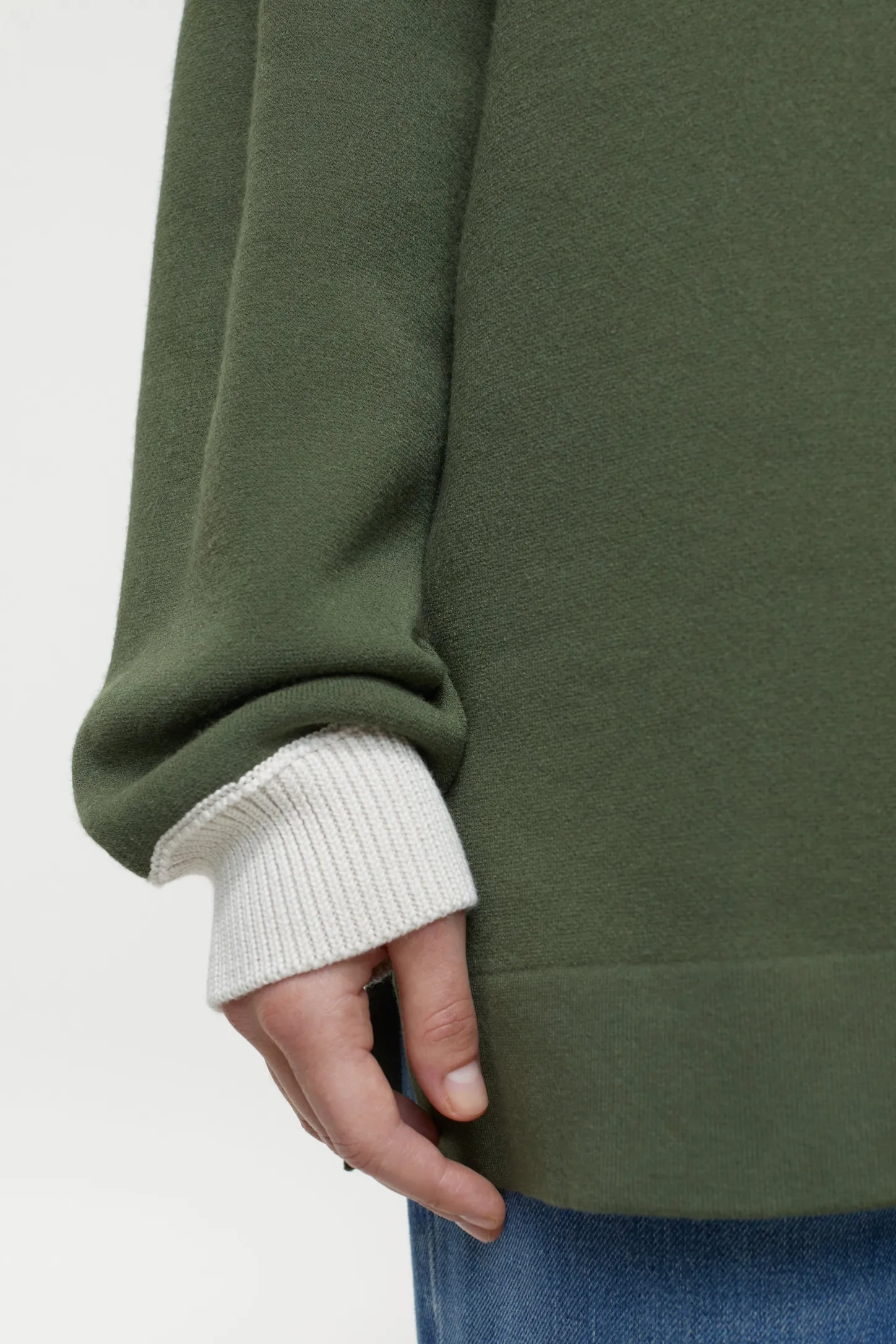 CLOSED Breisels>Poloshirt In Tweekleurige Look Groen Onkruid