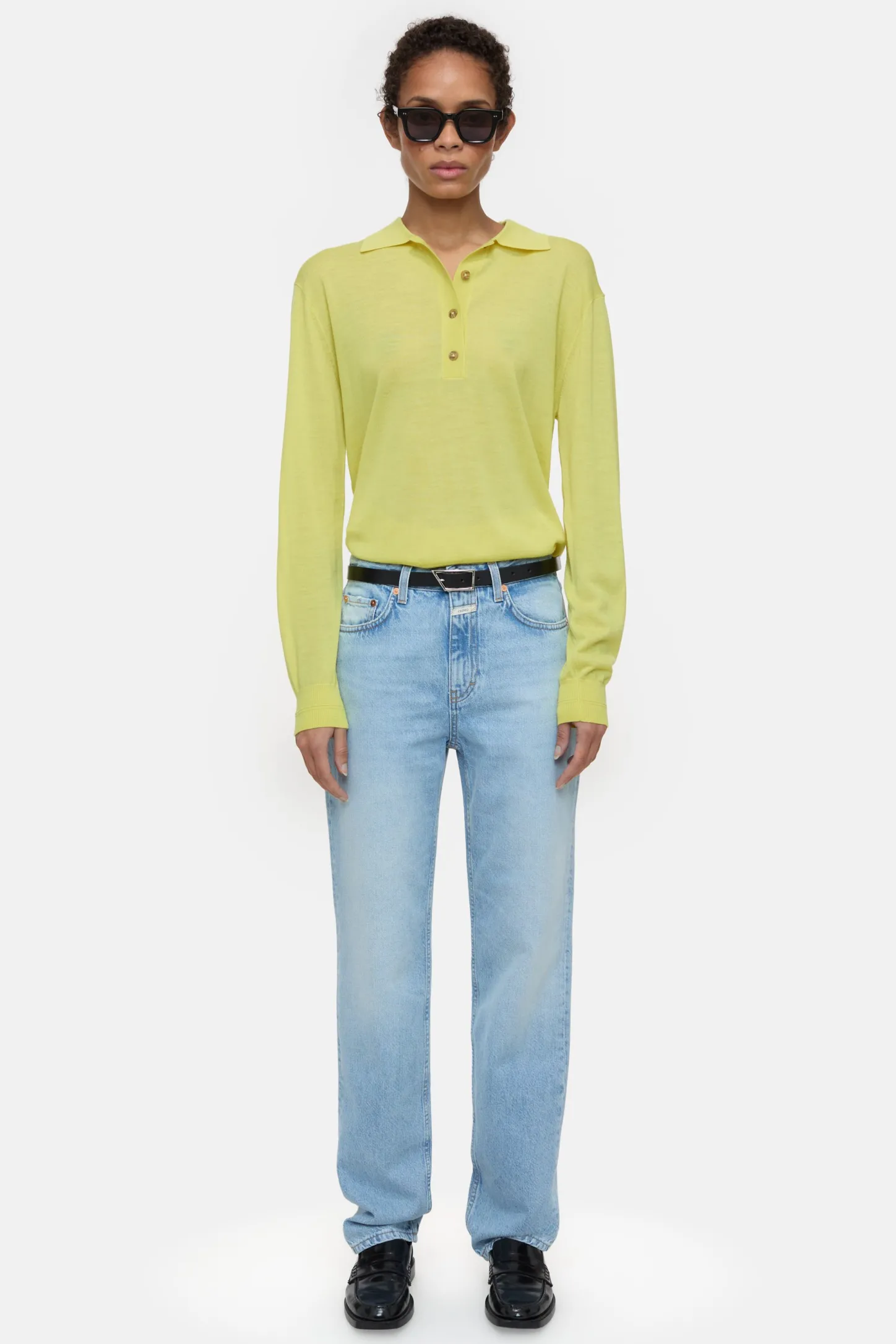 CLOSED Breisels>Poloshirt Van Biologische Wol Primair Geel