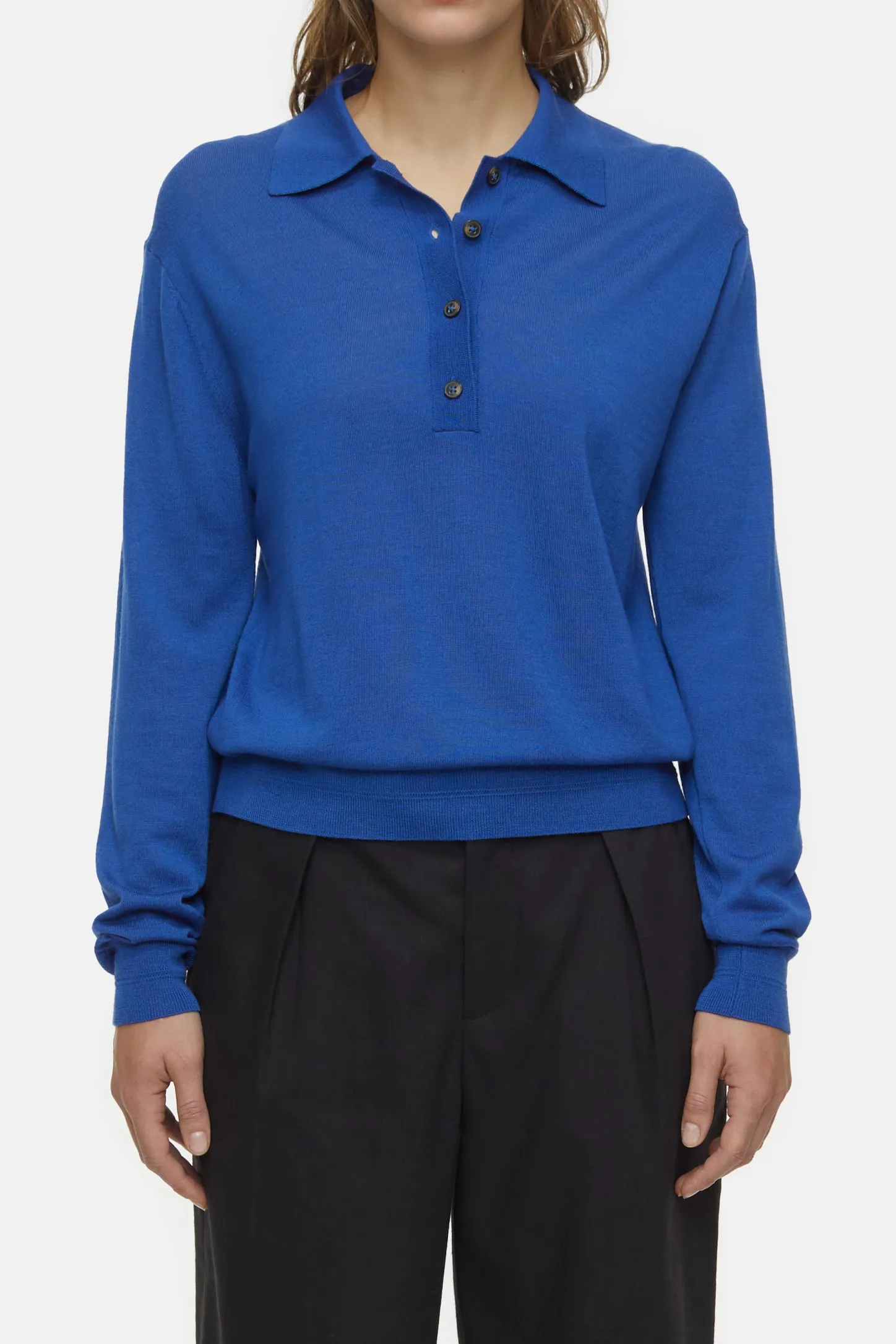 CLOSED Breisels>Poloshirt Van Biologische Wol Voor Altijd Blauw