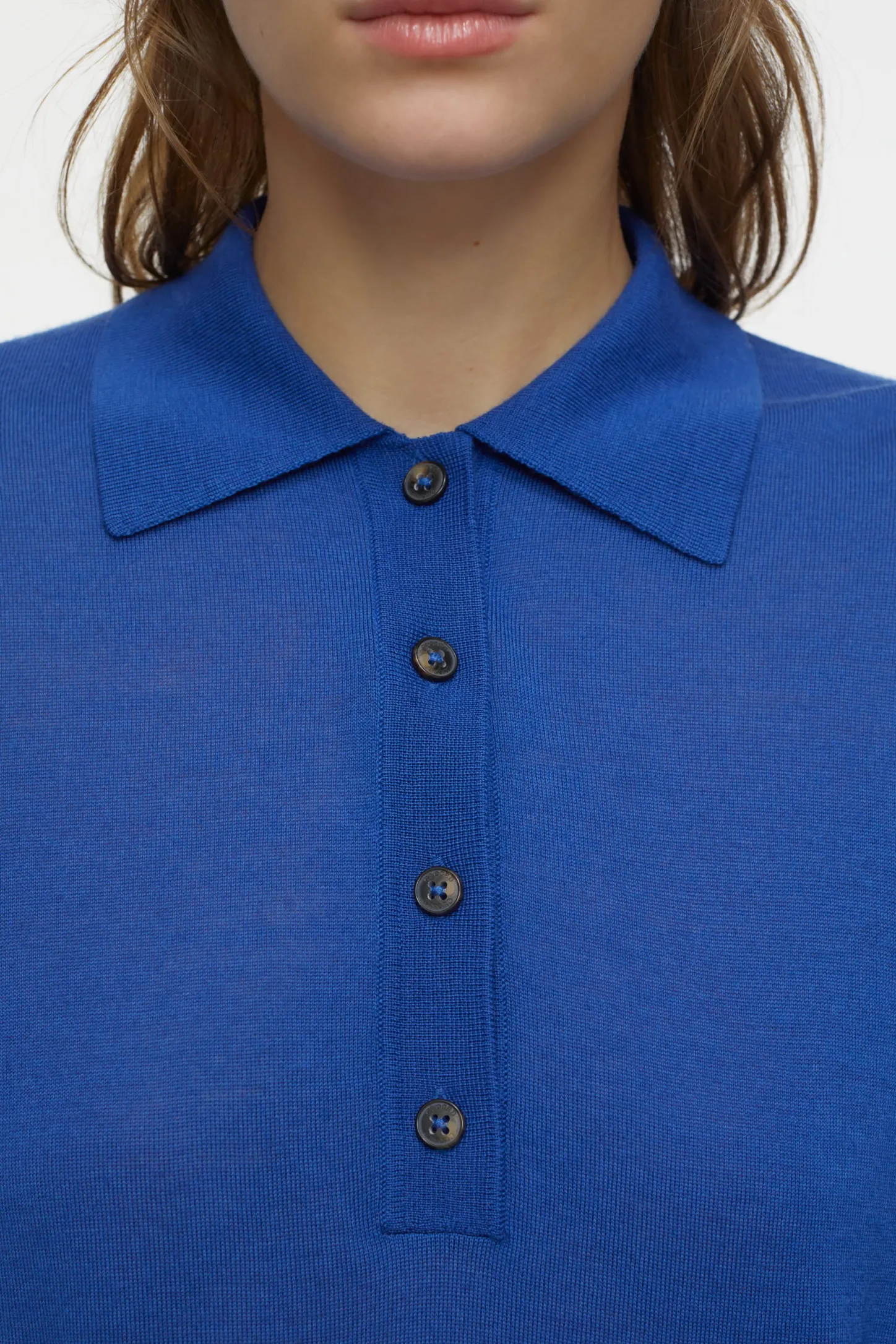 CLOSED Breisels>Poloshirt Van Biologische Wol Voor Altijd Blauw