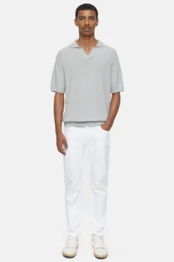CLOSED Breisels>Poloshirt Van Katoenmix Krijtgrijs