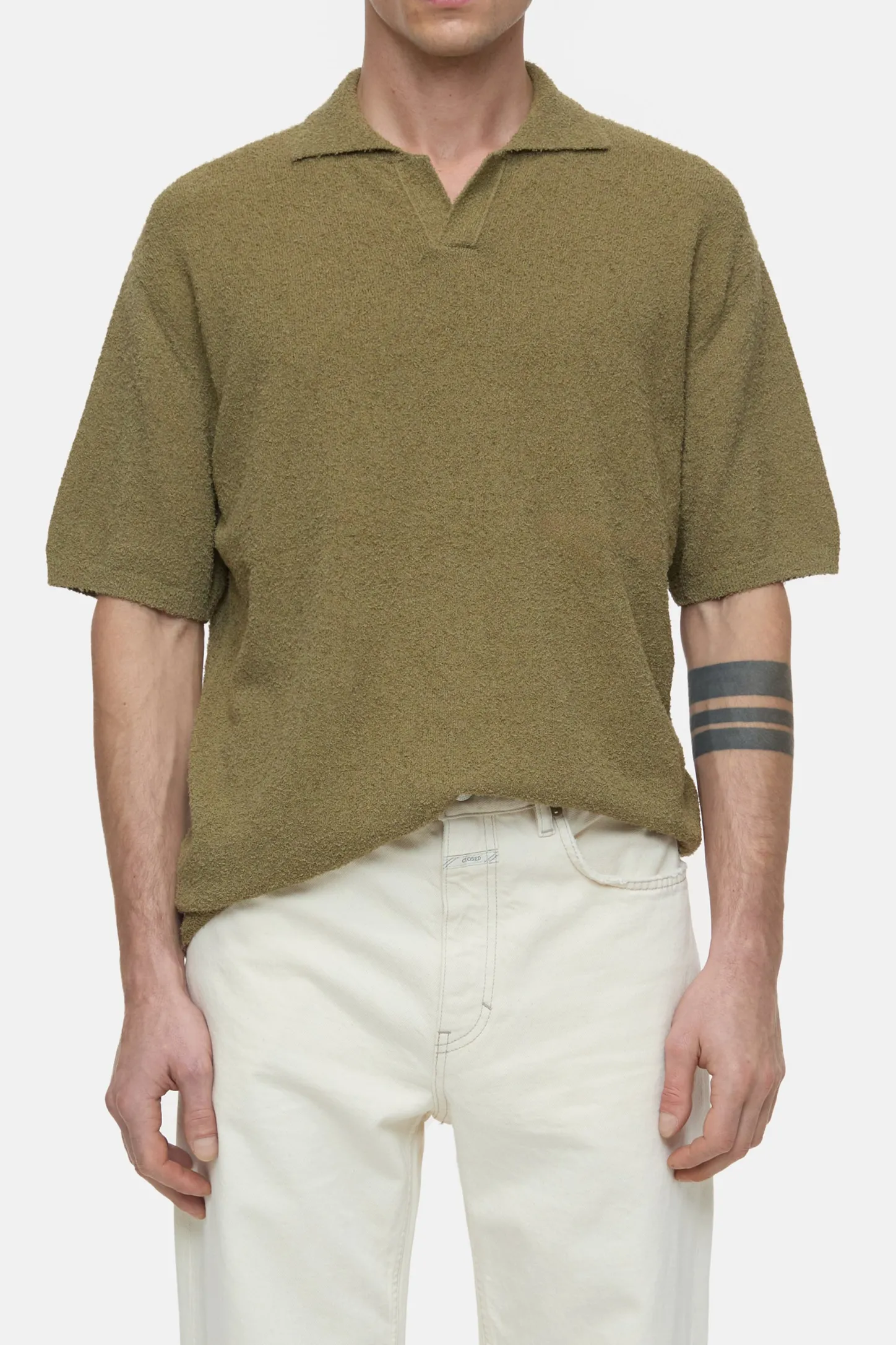 CLOSED Breisels>Poloshirt Van Katoenmix Salie Jij