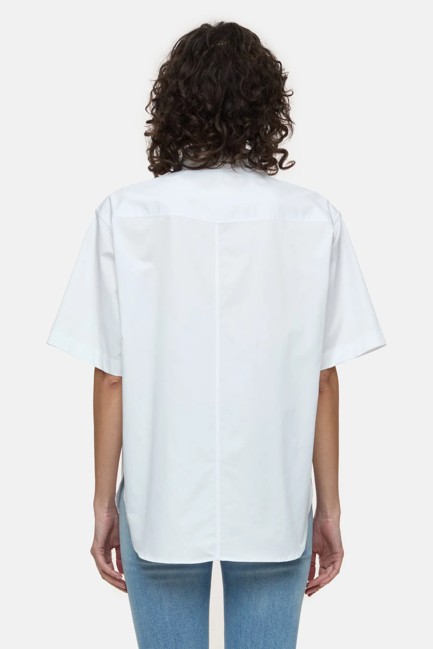 CLOSED Overhemden En Blouses>Poplin Blouse Met Korte Mouwen Verstand