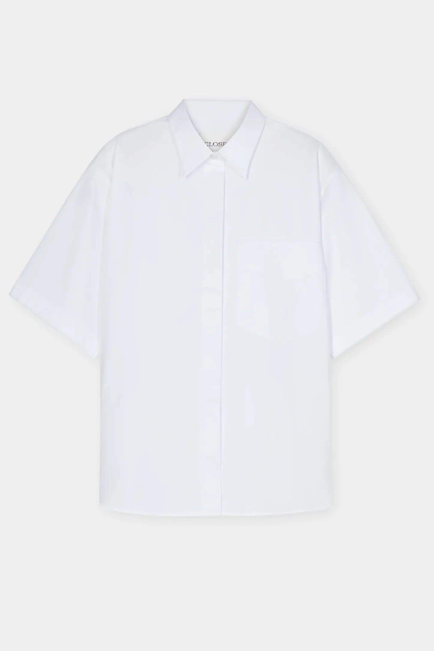 CLOSED Overhemden En Blouses>Poplin Blouse Met Korte Mouwen Verstand