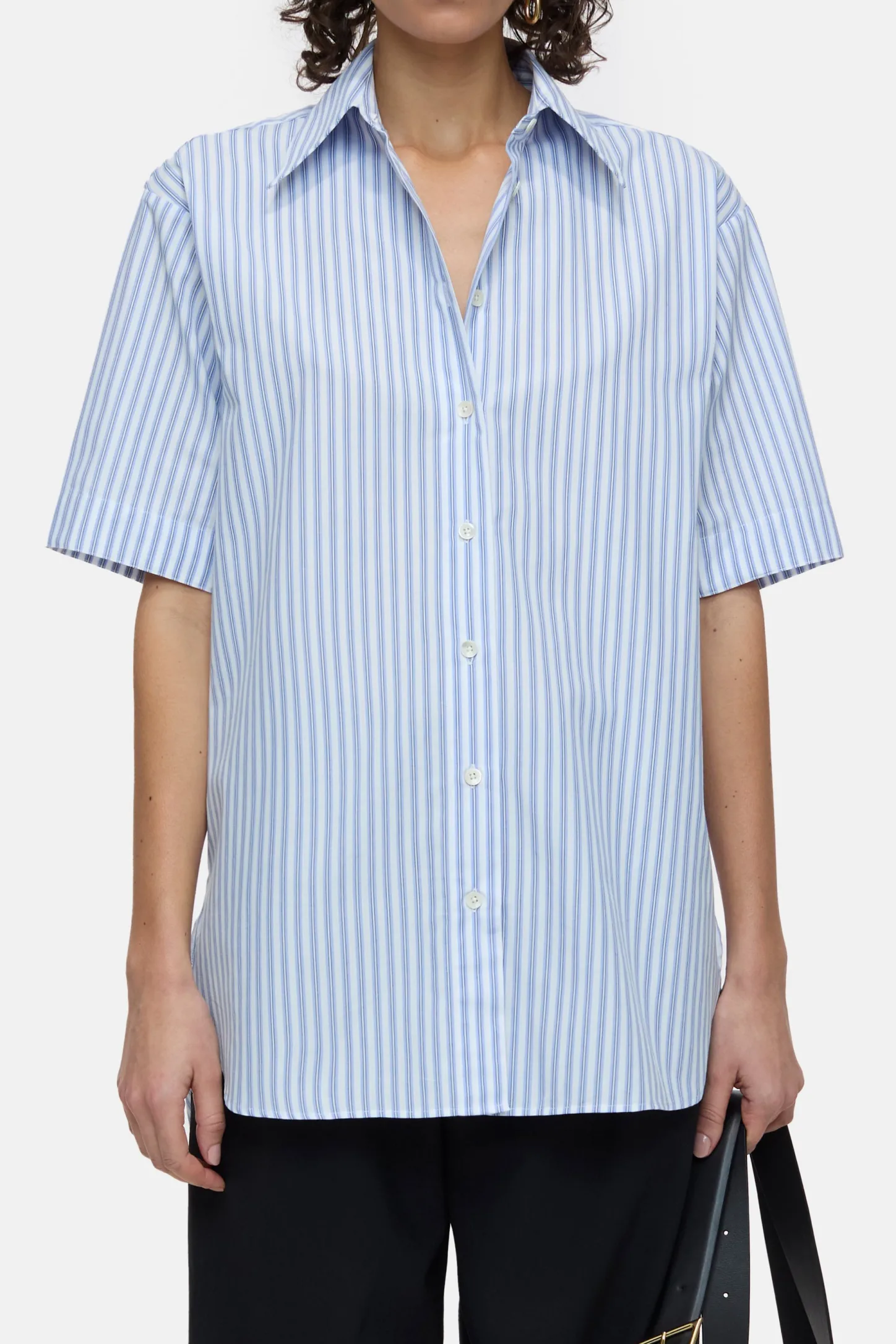 CLOSED Overhemden En Blouses>Poplin Overhemd Blauwe Horizon
