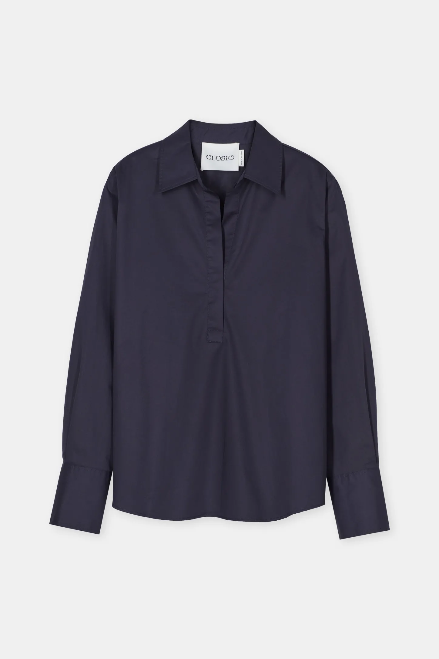 CLOSED Overhemden En Blouses>Poplin Tuniekblouse Donkere Nacht