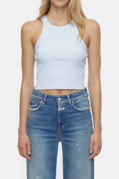 CLOSED T-Shirts>Racer-Top Zacht Blauw