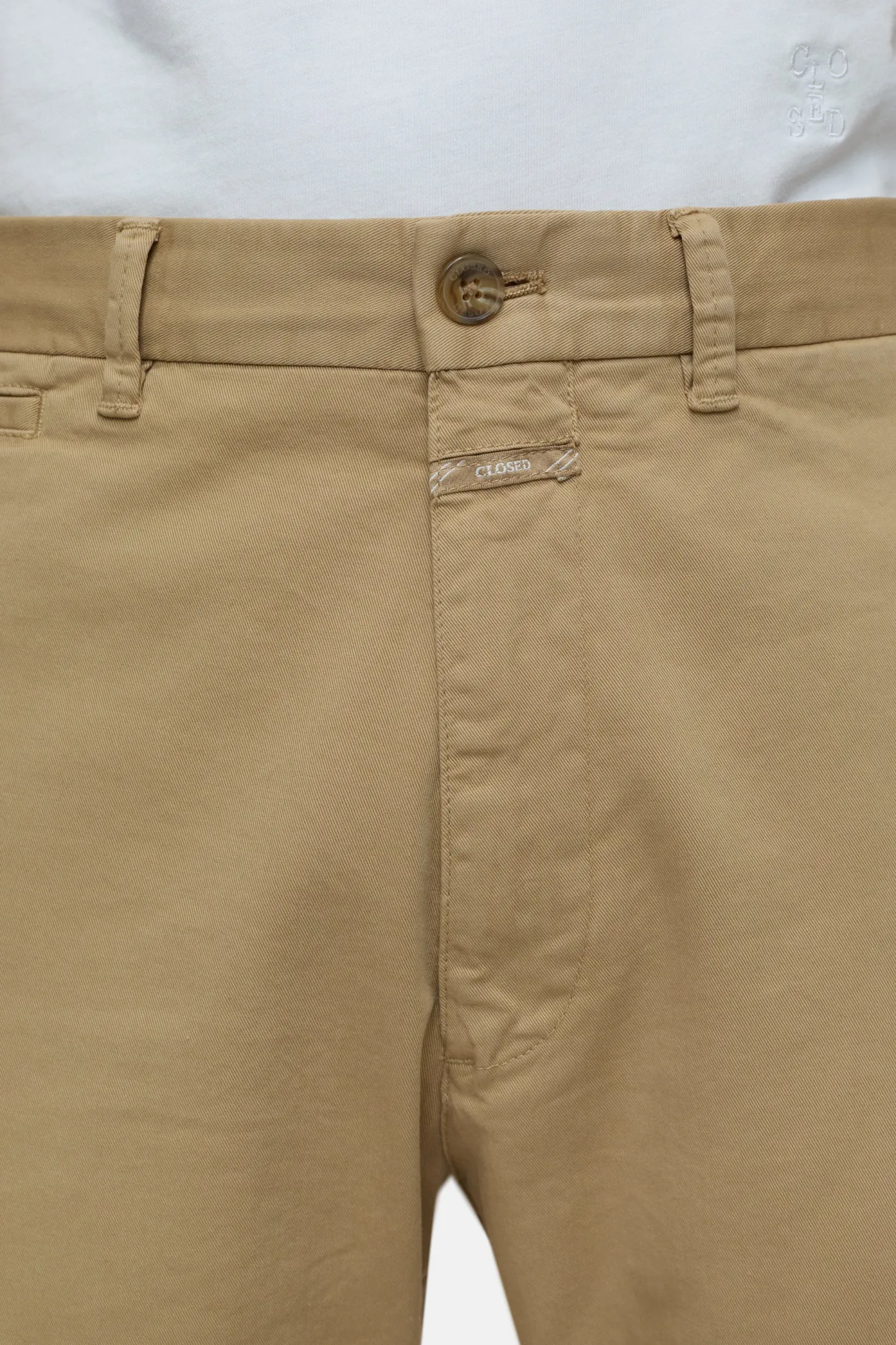 CLOSED Broek>Relaxte Broek - Stijlnaam Tacoma Taps Toelopend Chino Beige