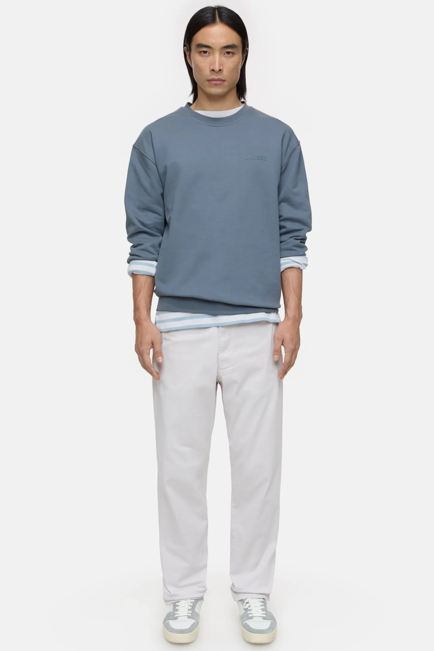 CLOSED Broek>Relaxte Broek - Stijlnaam Tacoma Taps Toelopend Mist Grijs