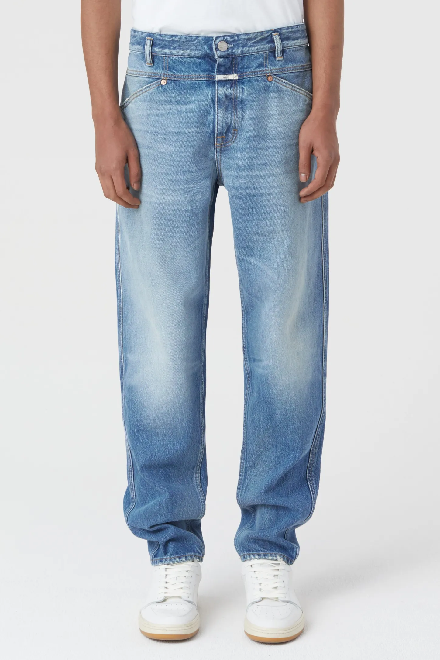 CLOSED Blauwe Spijkerbroek>Relaxte Jeans - Stijlnaam X-Lent Tapered Midden Blauw