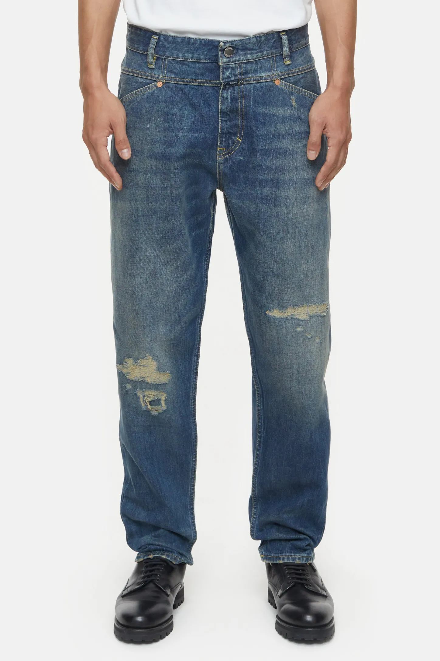 CLOSED Ontspannend>Relaxte Jeans - Stijlnaam X-Lent Tapered Midden Blauw