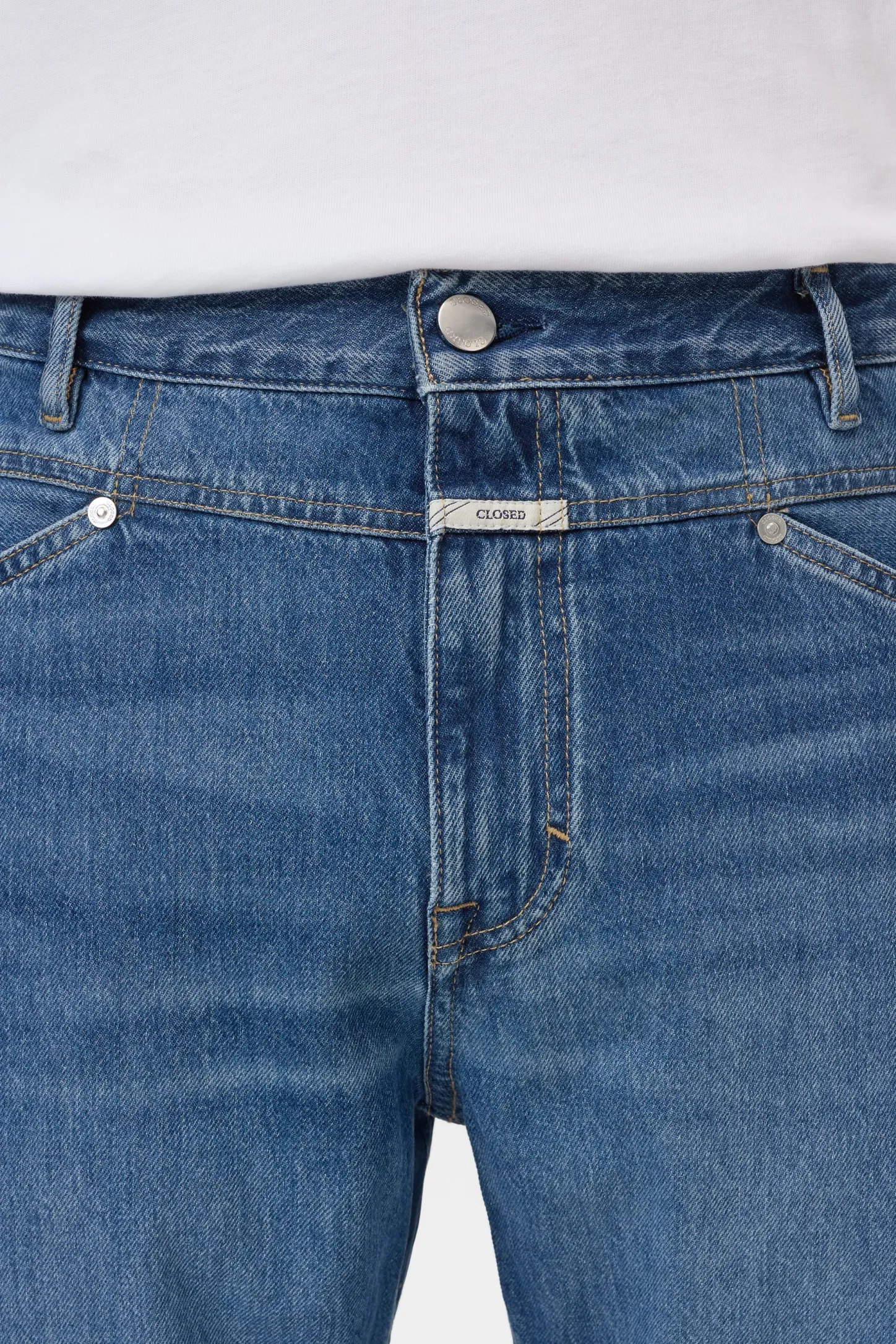 CLOSED Blauwe Spijkerbroek>Relaxte Jeans - Stijlnaam X-Lent Tapered Midden Blauw