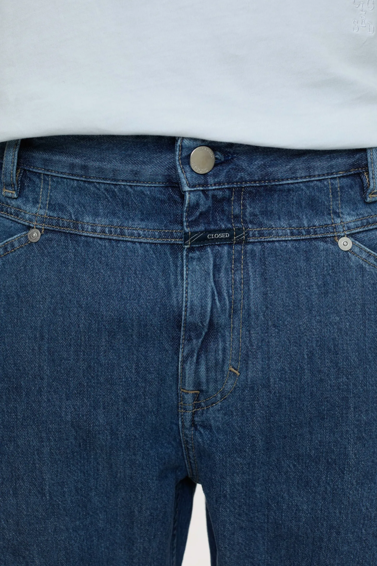 CLOSED Blauwe Spijkerbroek>Relaxte Jeans - Stijlnaam X-Lent Tapered Midden Blauw